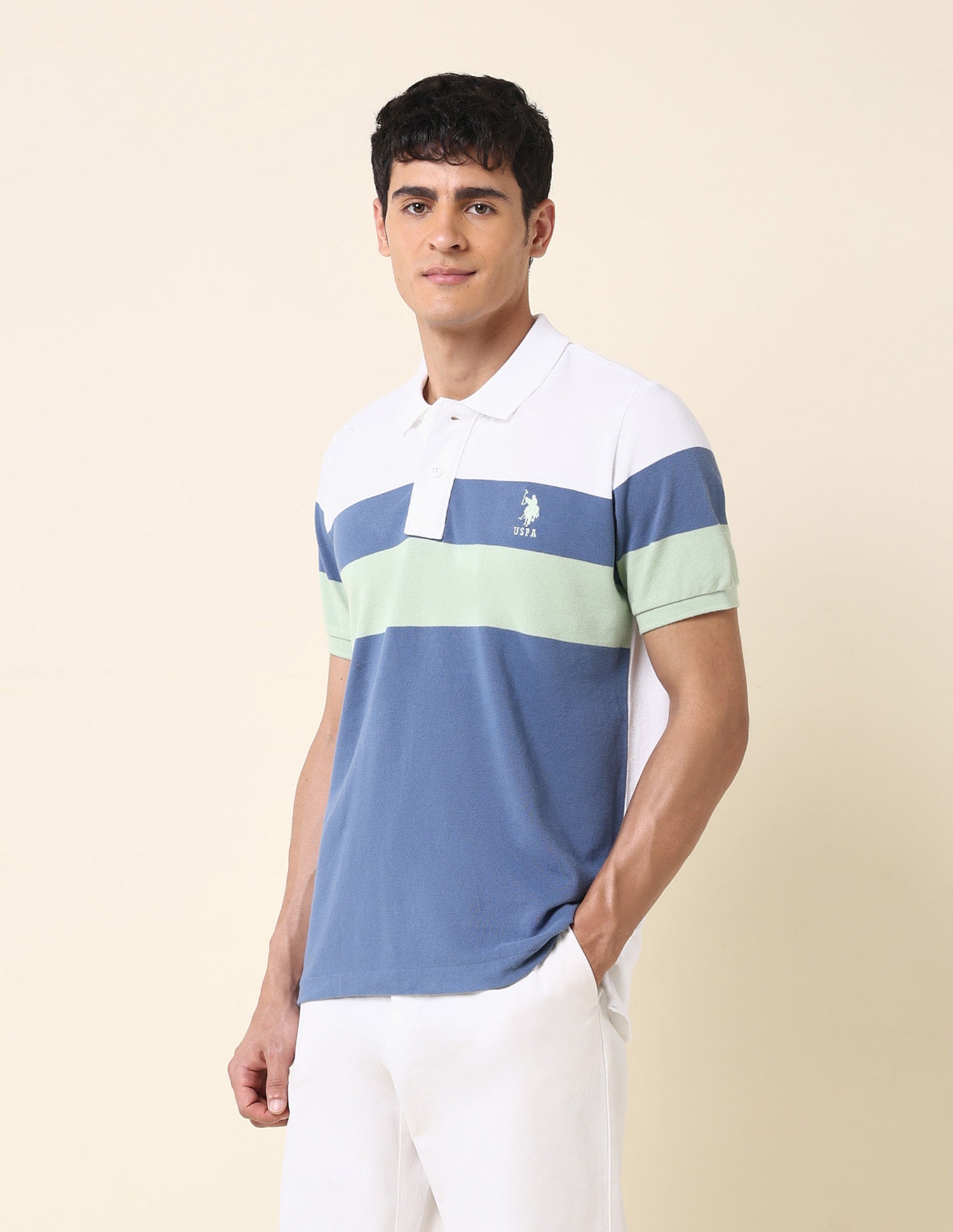 Slim Fit Classic Polo Shirt Blue - U.S. Polo Assn. India | Large