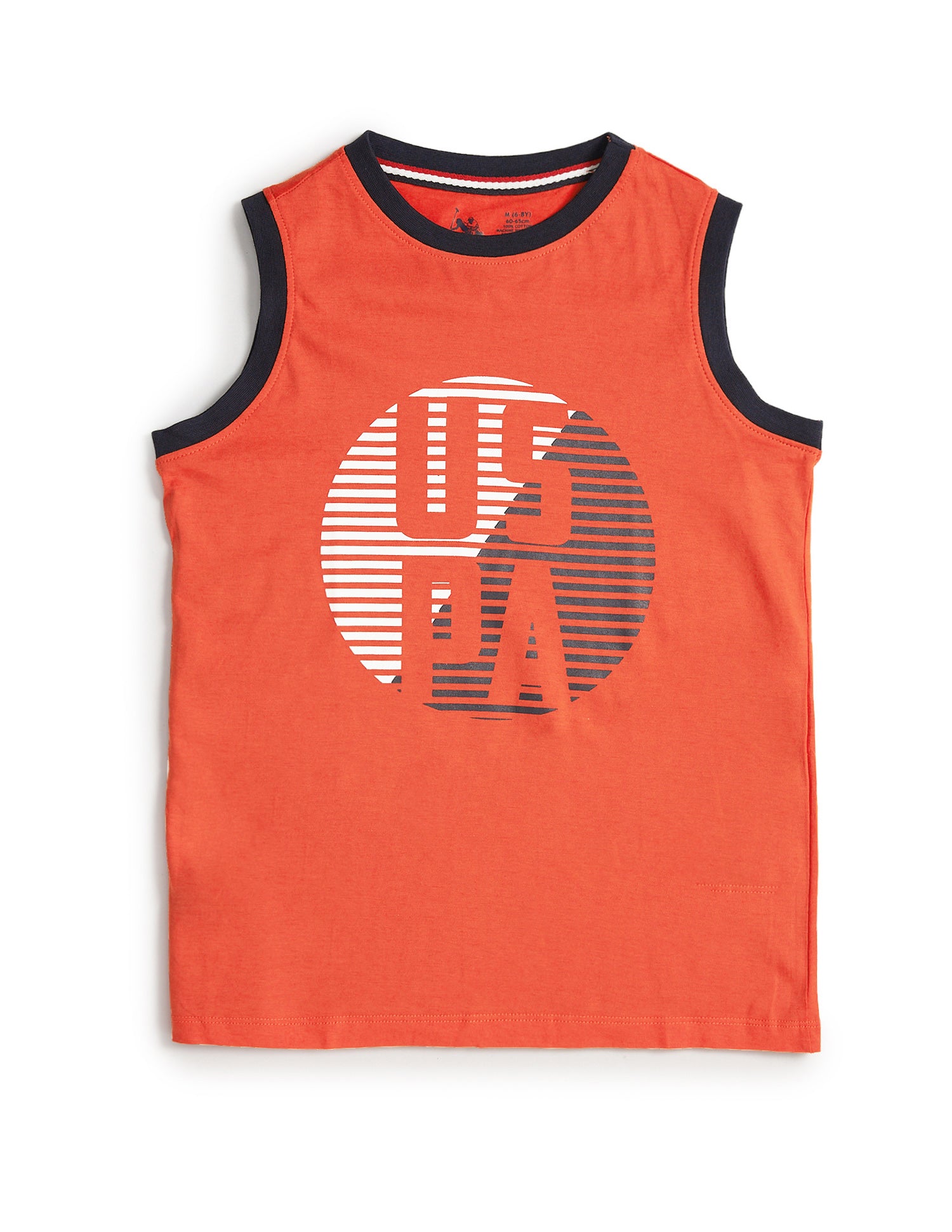 Brand Print Cotton IKEB Lounge T-Shirt - Pack Of 1 Orange - U.S. POLO ASSN. | Large