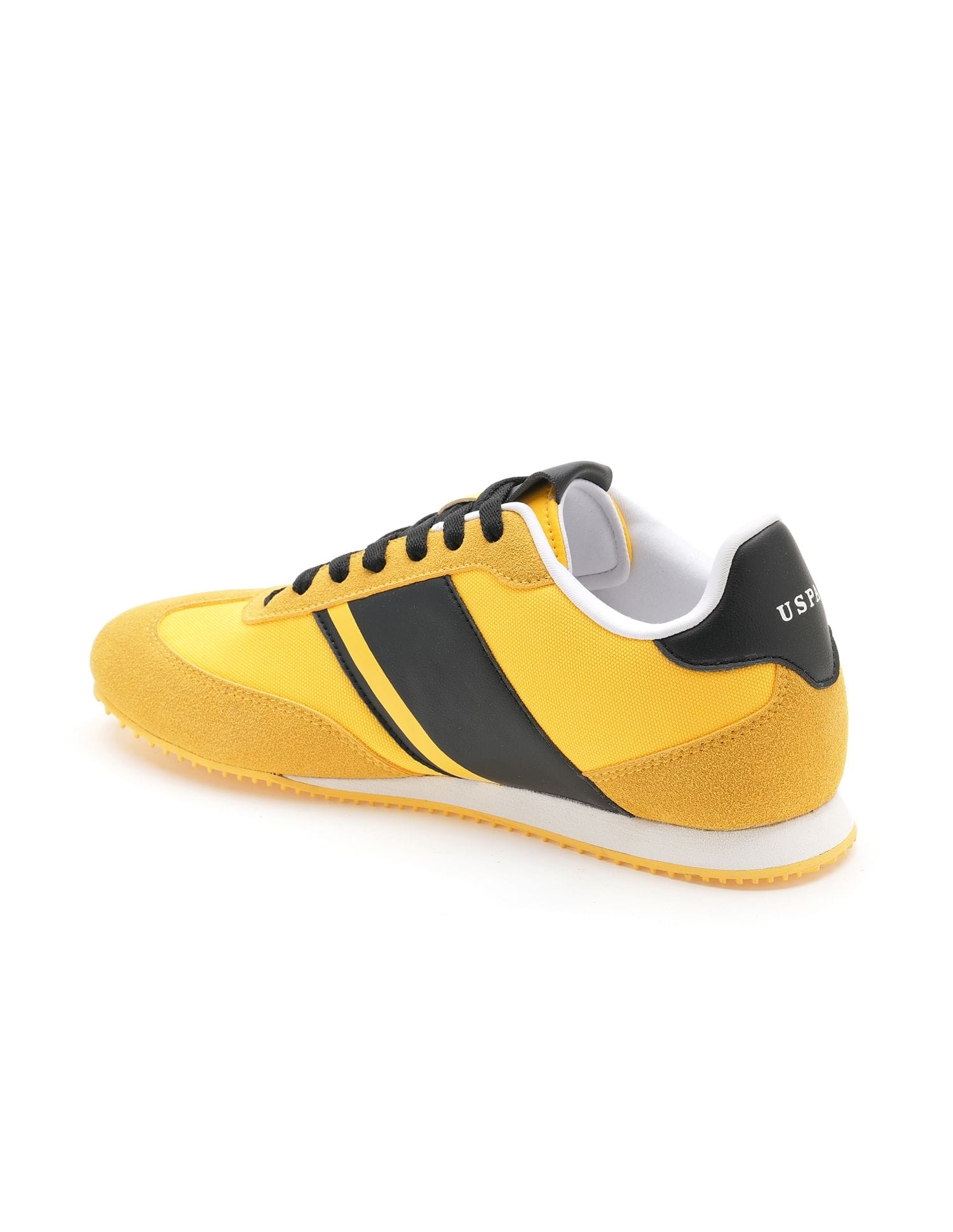 Men Vadler Suede Colourblocked Sneakers Yellow - U.S. Polo Assn. India | Large
