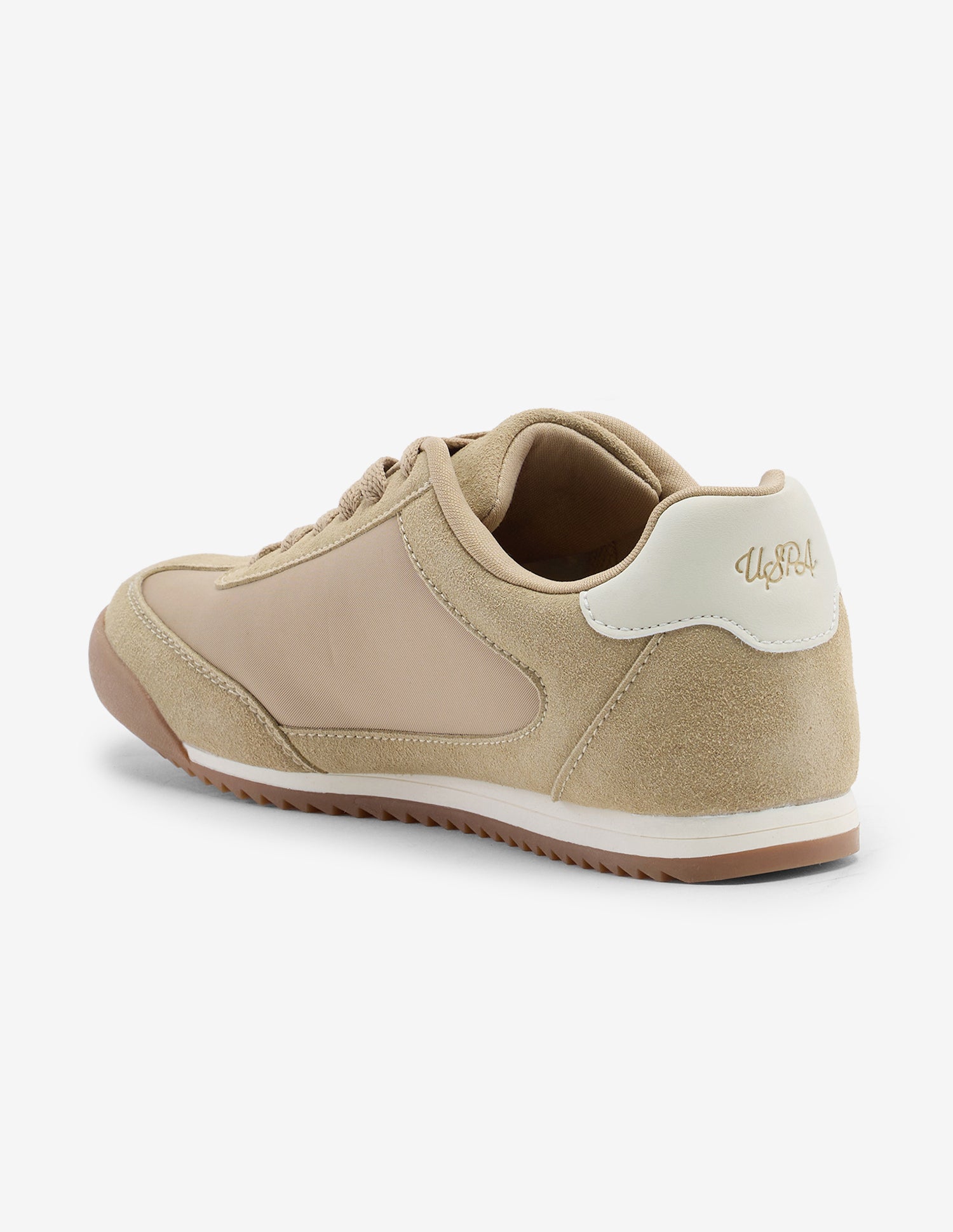 Ondine Lace-Ups Suede Sneakers Beige - U.S. Polo Assn. India | Large