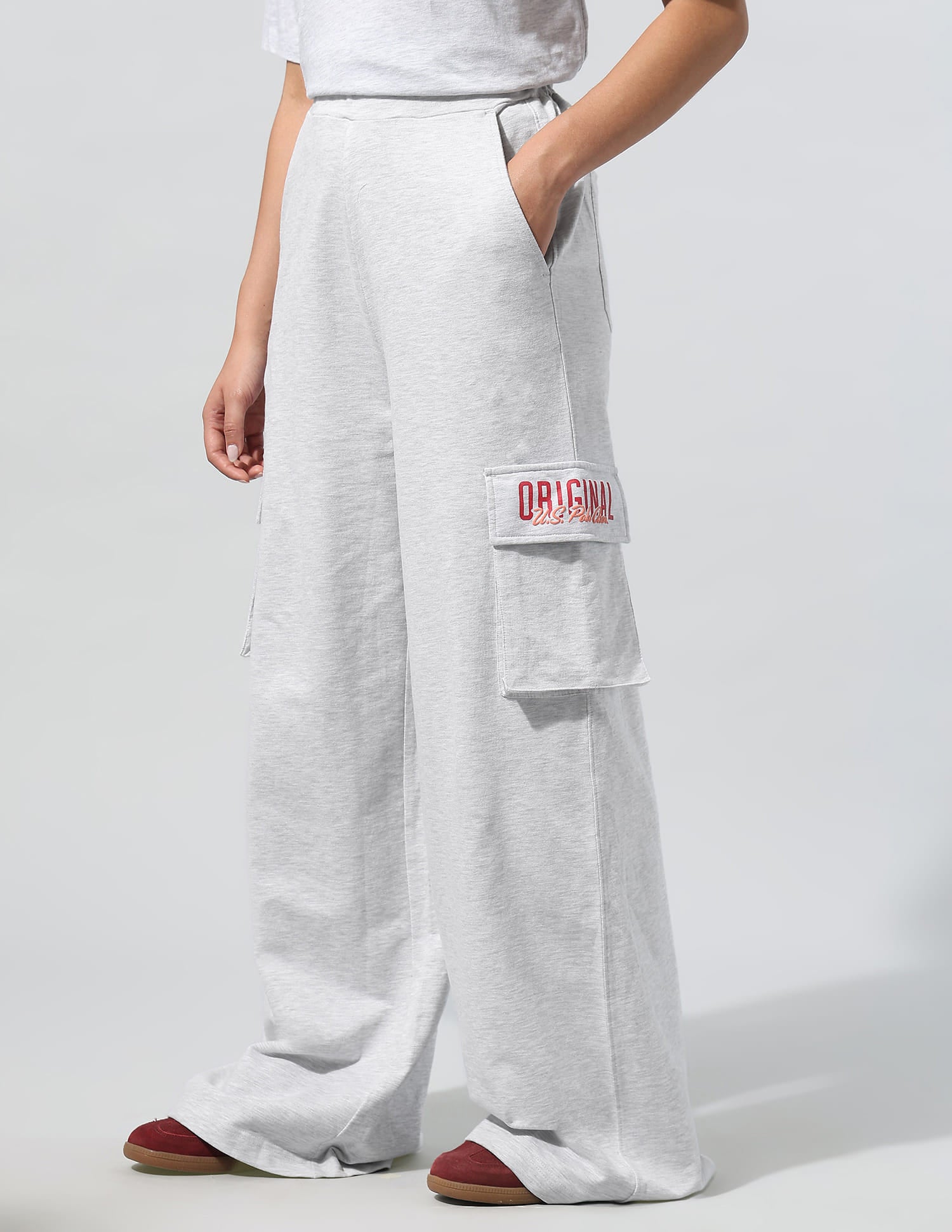 Baggy Cargo Trousers Grey - U.S. Polo Assn. India | Large