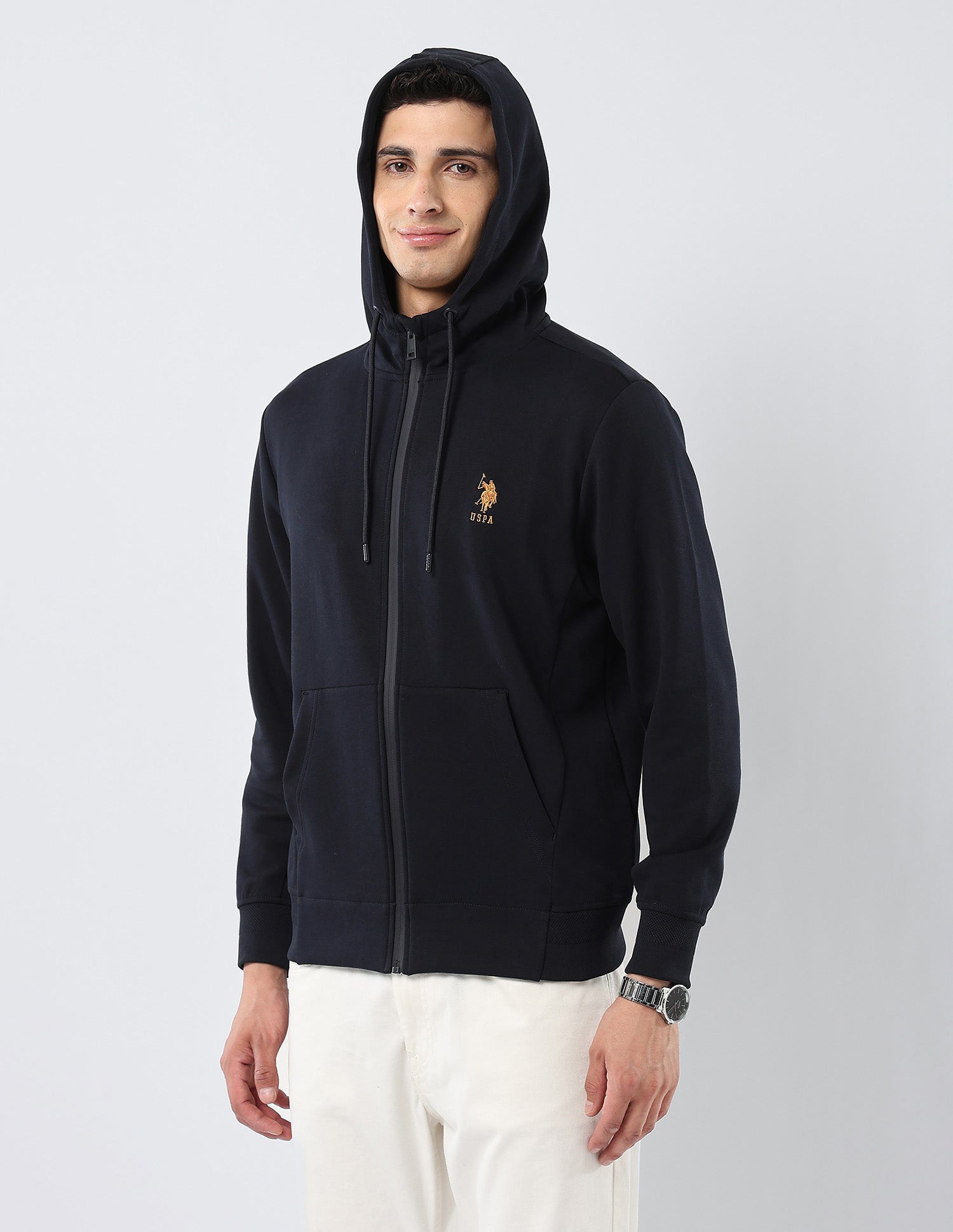 Solid Regular Fit Sweatshirt Navy - U.S. POLO ASSN. | Large