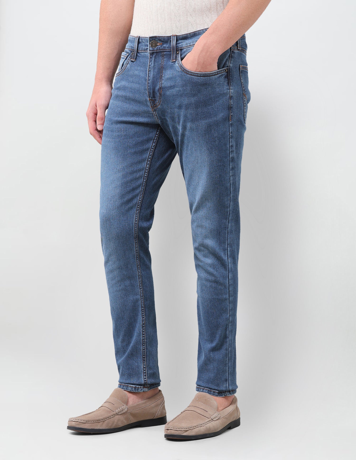 Brandon Slim-Tapered Fit Blue Jeans Indigo - U.S. Polo Assn. India | Large