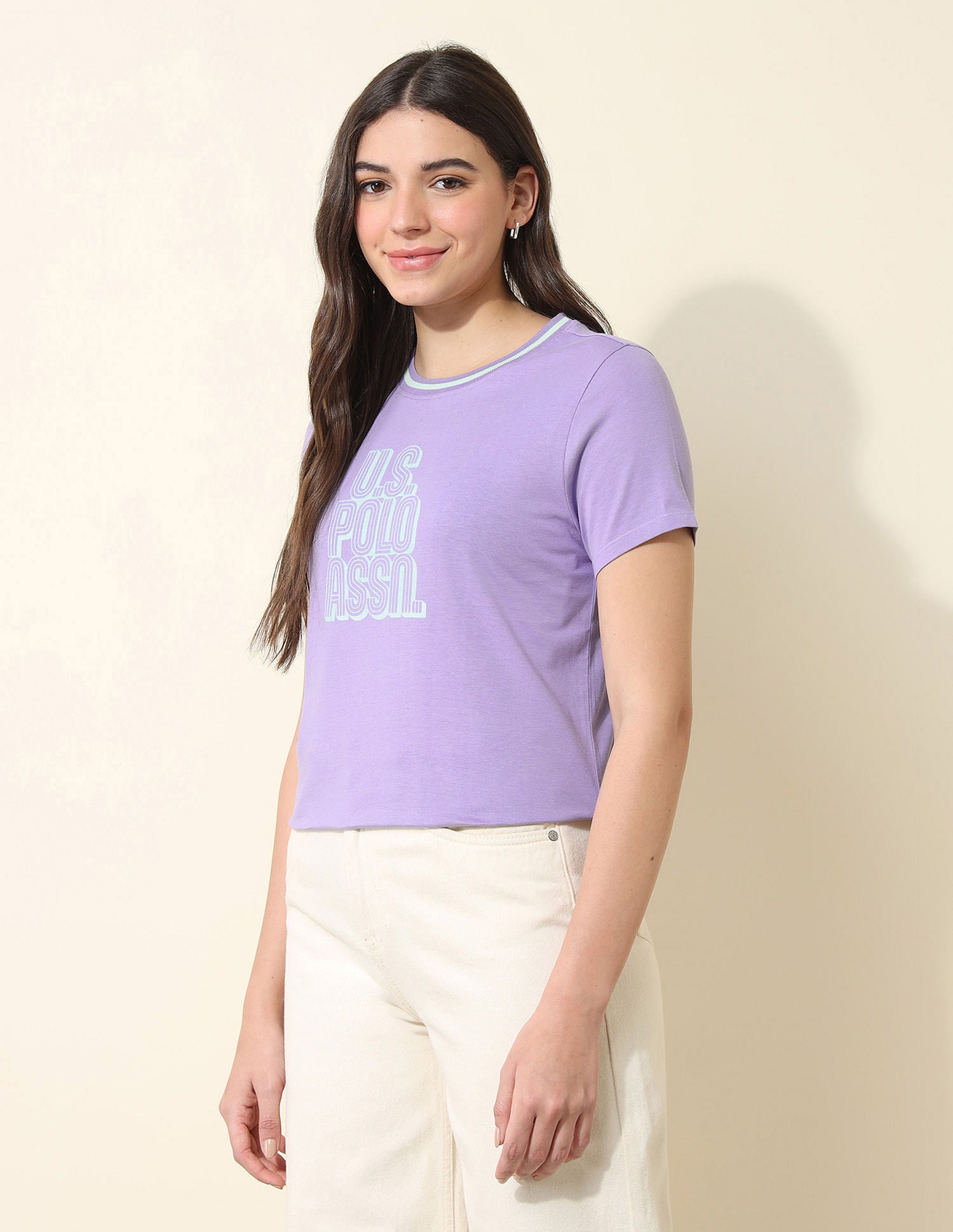 Regular Fit Brand Printed T-Shirt Lavender - U.S. POLO ASSN. | Large