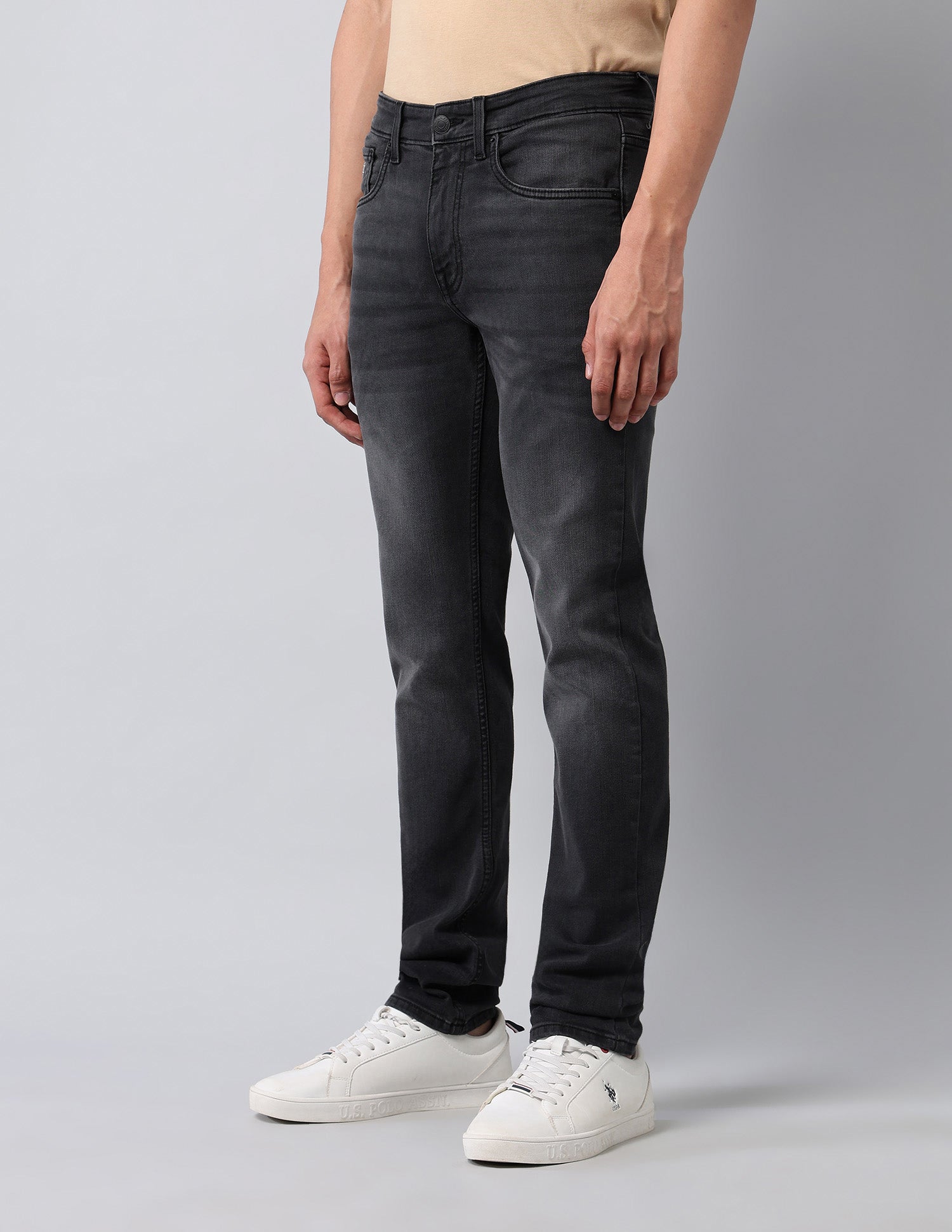 Regello Skinny Fit Black Jeans Dark Grey - U.S. Polo Assn. India | Large