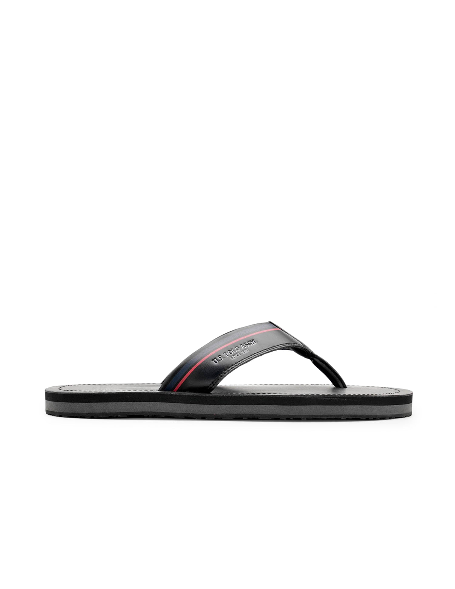 Nesta 3.0 Striped Flip Flops Black - U.S. Polo Assn. India | Large