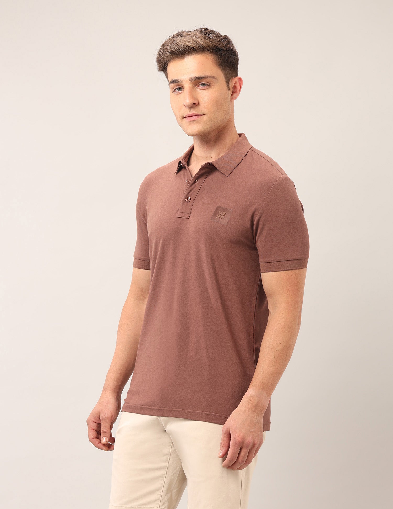 Solid Muscle Fit Polo Shirt Rust - U.S. Polo Assn. India | Large