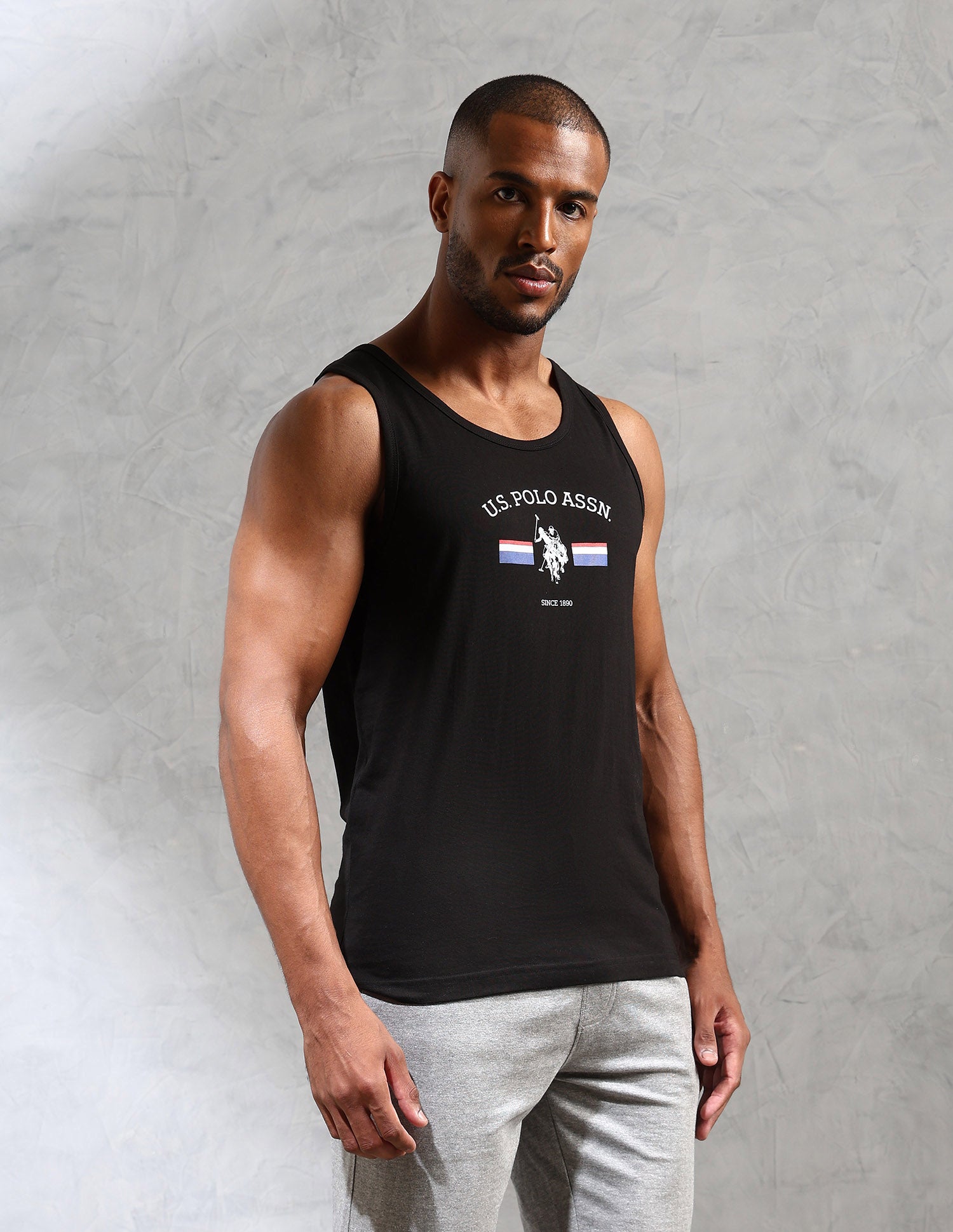 Brand Print Comfort Fit OEV02 Vest - Pack Of 1 Black - U.S. POLO ASSN. | Large