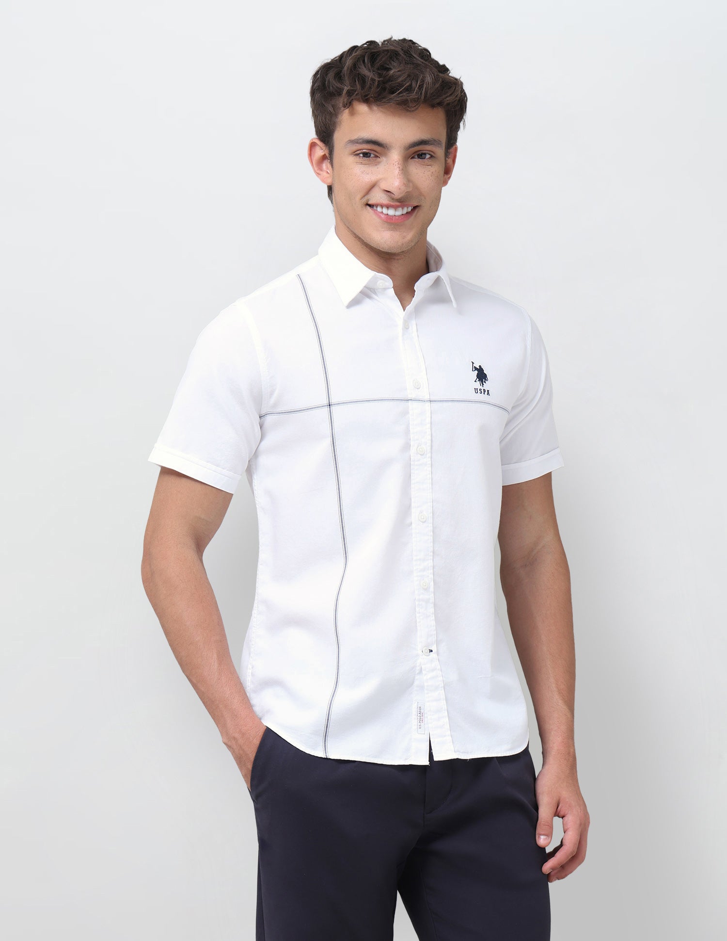 Solid Regular Fit Shirt White - U.S. Polo Assn. India | Large