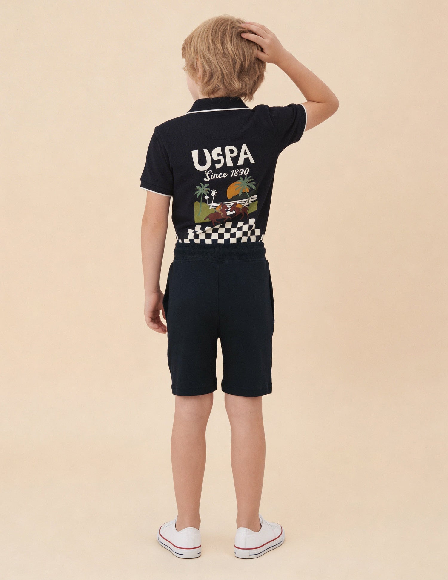 Graphic Printed Regular Fit Shorts Navy - U.S. Polo Assn. India | Large