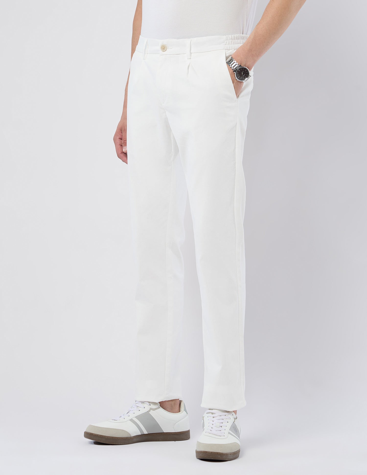 Mid Rise Denver Slim Fit Trousers White - U.S. POLO ASSN. | Large