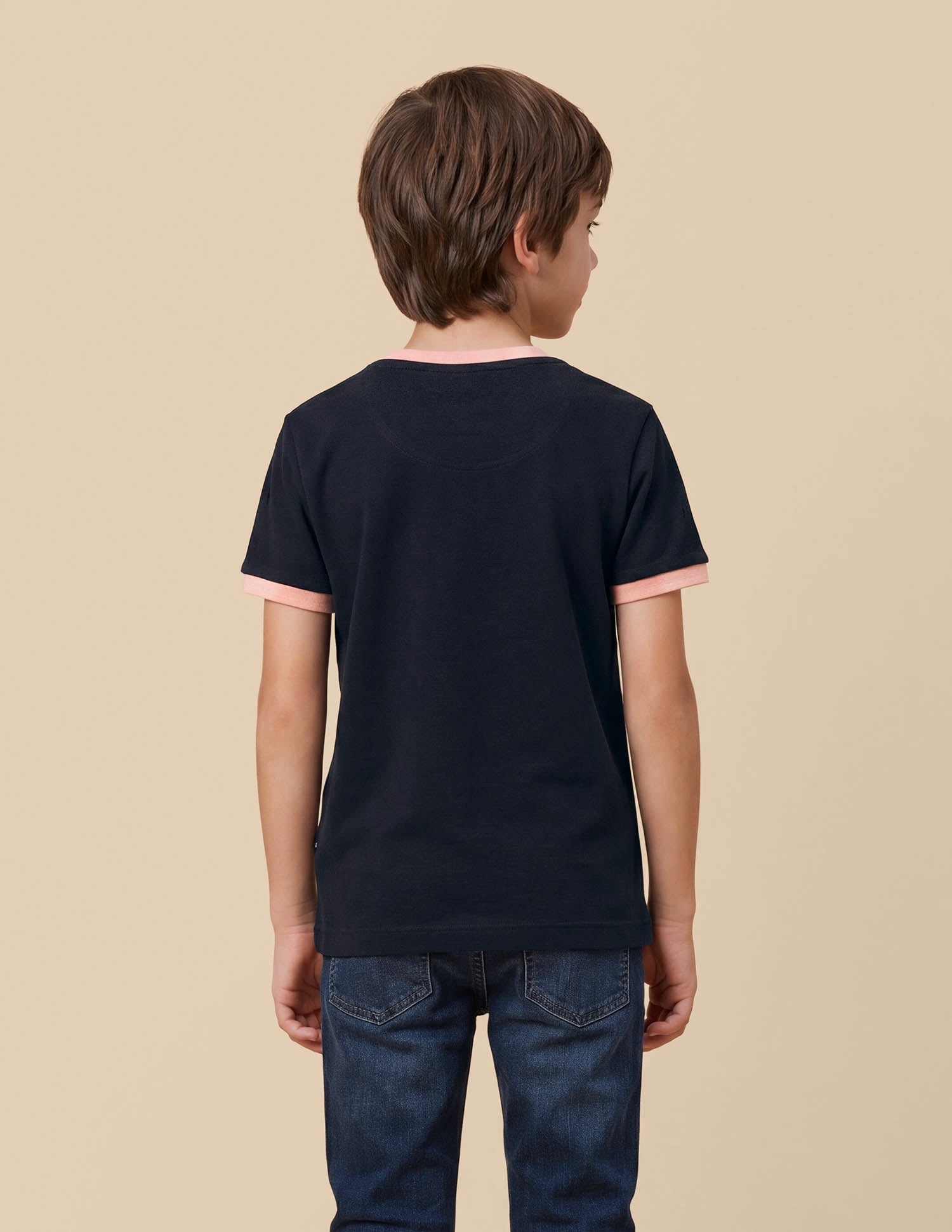 Typographic Brand Printed Regular Fit T-Shirt Navy - U.S. Polo Assn. India | Large