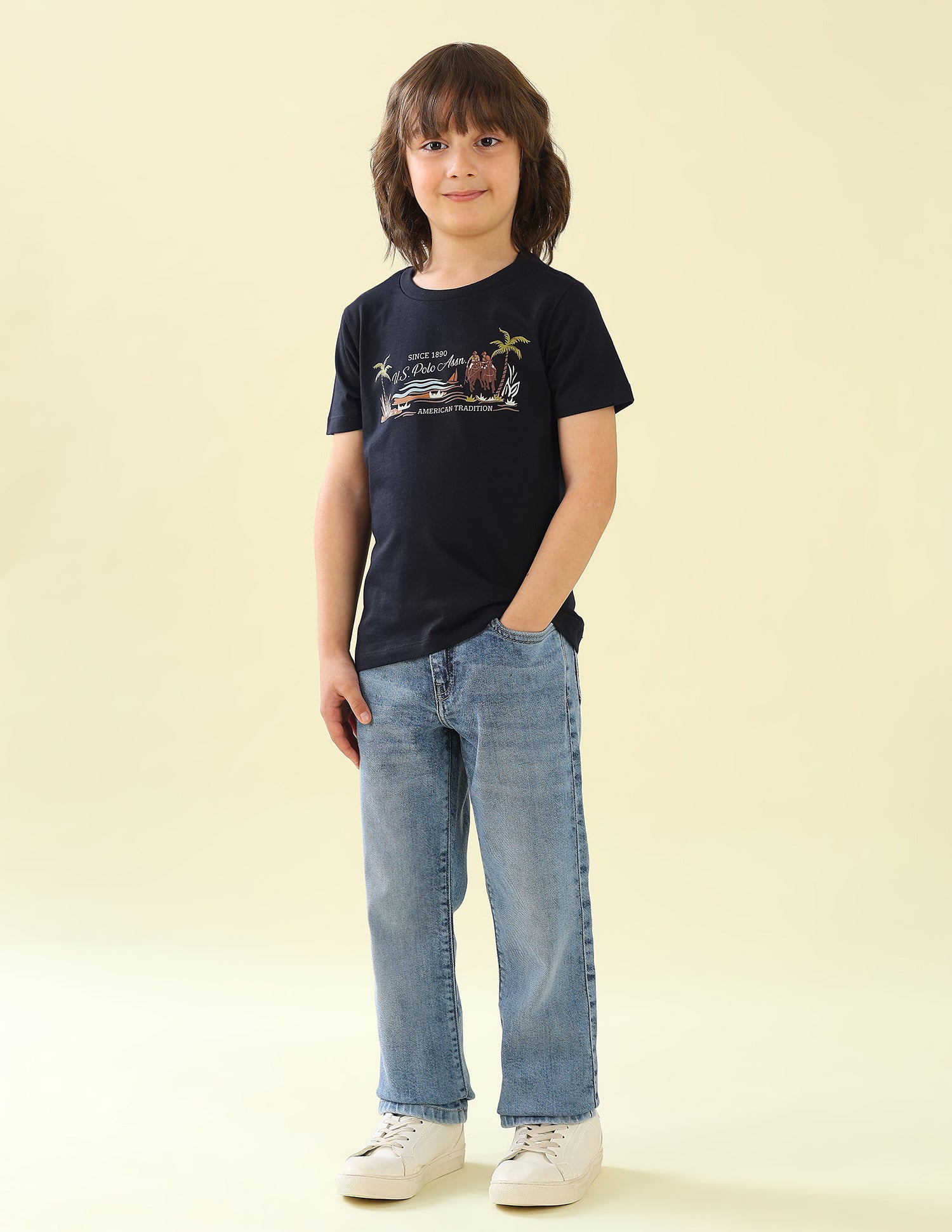 Graphic Brand Printed Regular Fit T-Shirt - Pack Of 2 Multi2 - U.S. Polo Assn. India | Large