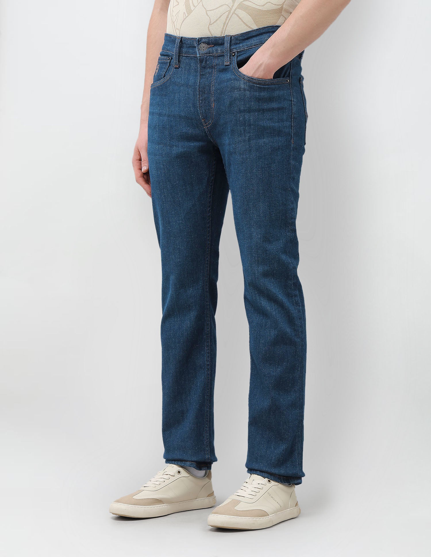 Mid Rise Harold Slim Straight Fit Jeans Light Blue - U.S. Polo Assn. India | Large