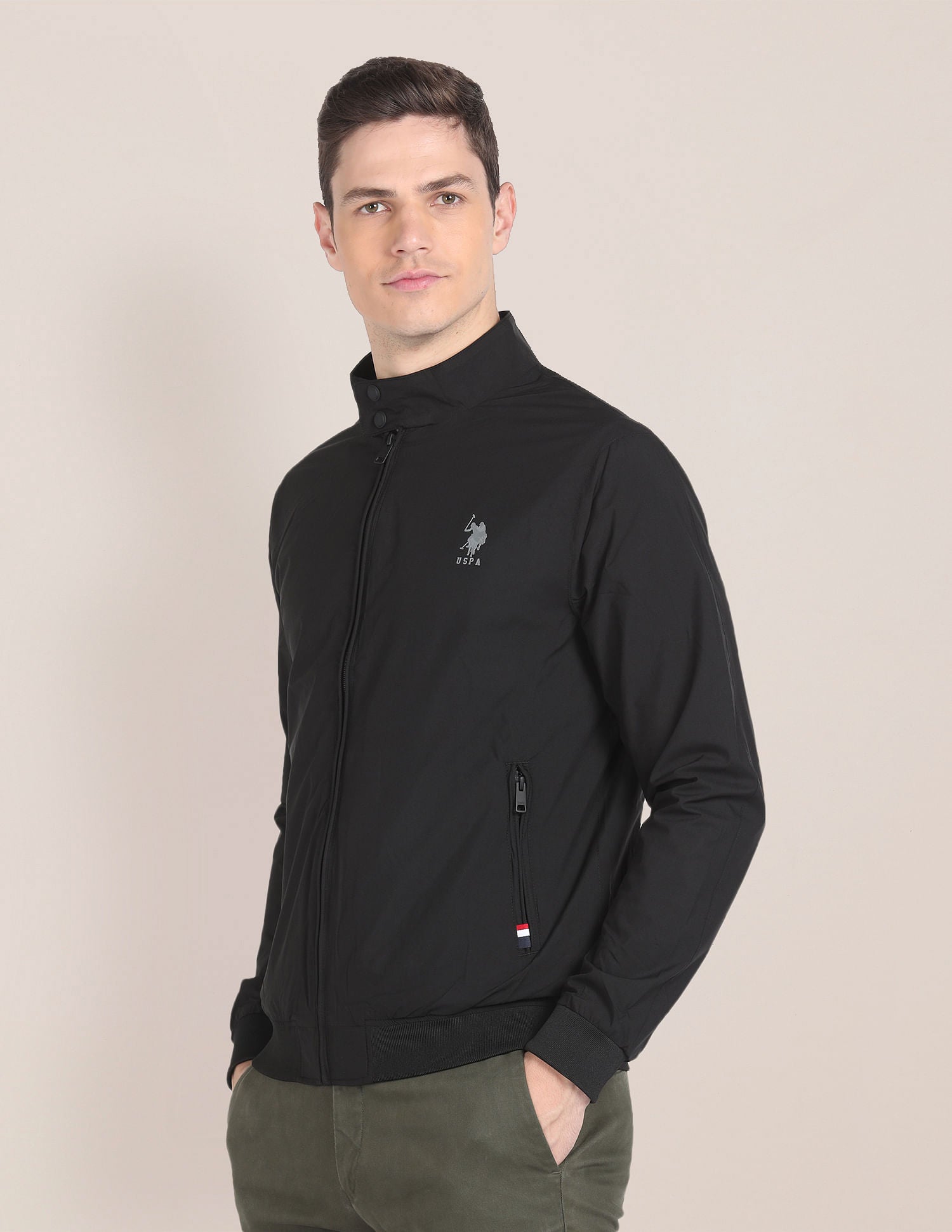 Packable Windcheater Jacket Black - U.S. POLO ASSN. | Large