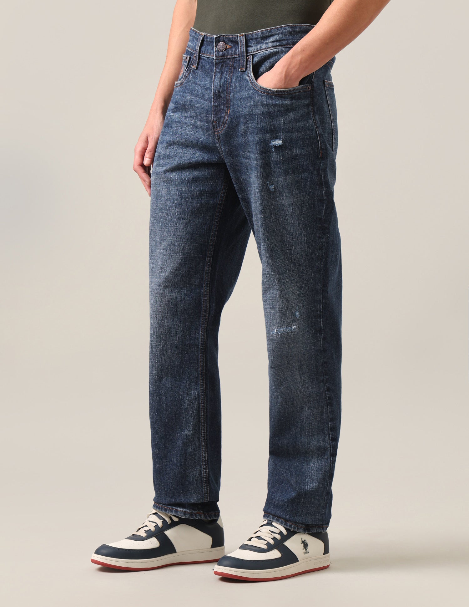 Shawn Relaxed Fit Blue Jeans Dark Blue - U.S. Polo Assn. India | Large