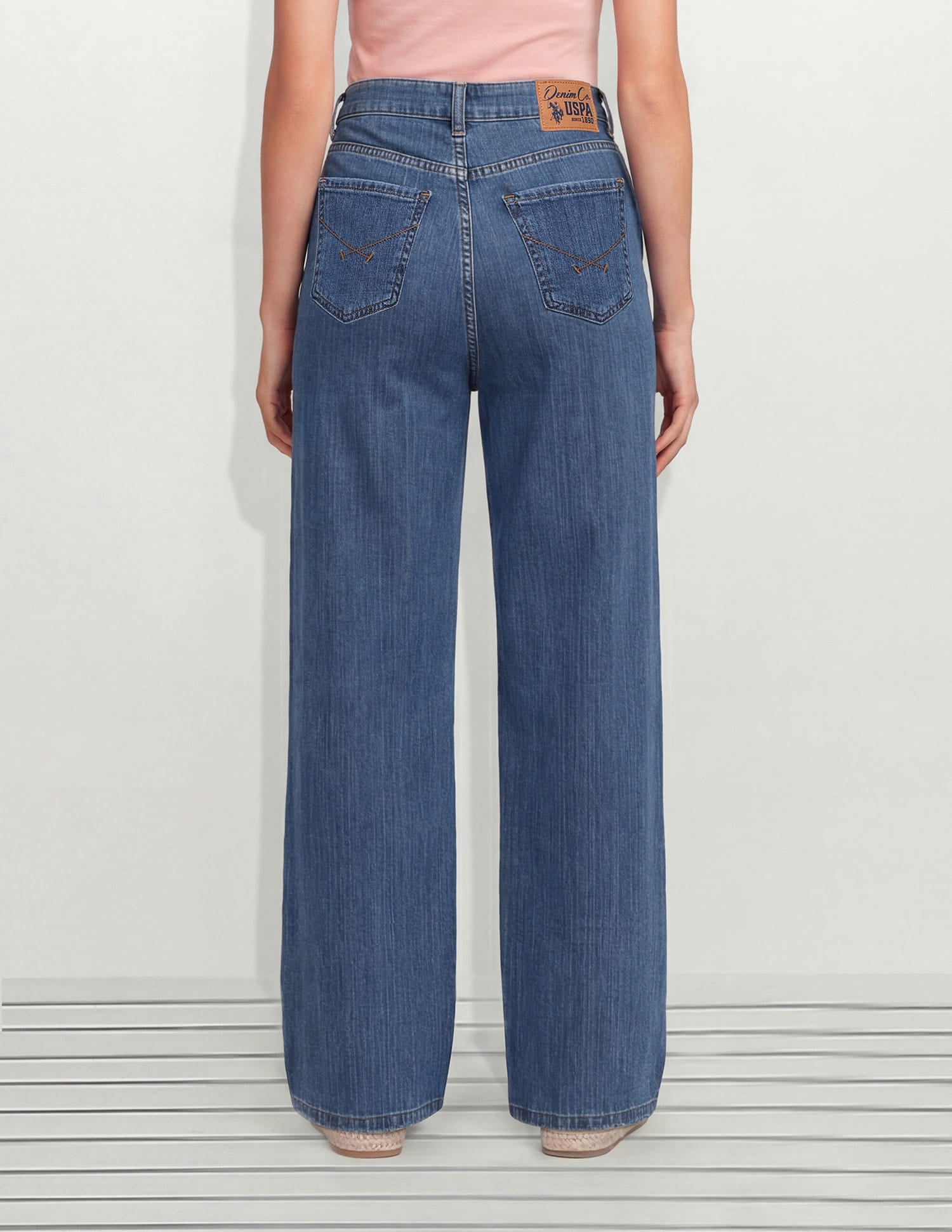 High Rise Straight Fit Jeans Blue - U.S. Polo Assn. India | Large