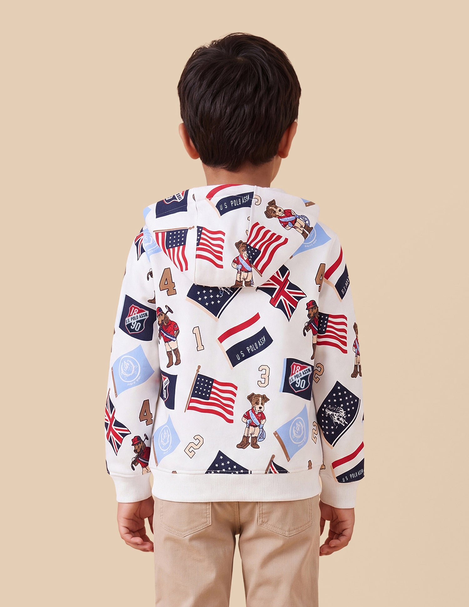 Graphic Brand Printed Regular Fit Sweatshirt White - U.S. Polo Assn. India | Large
