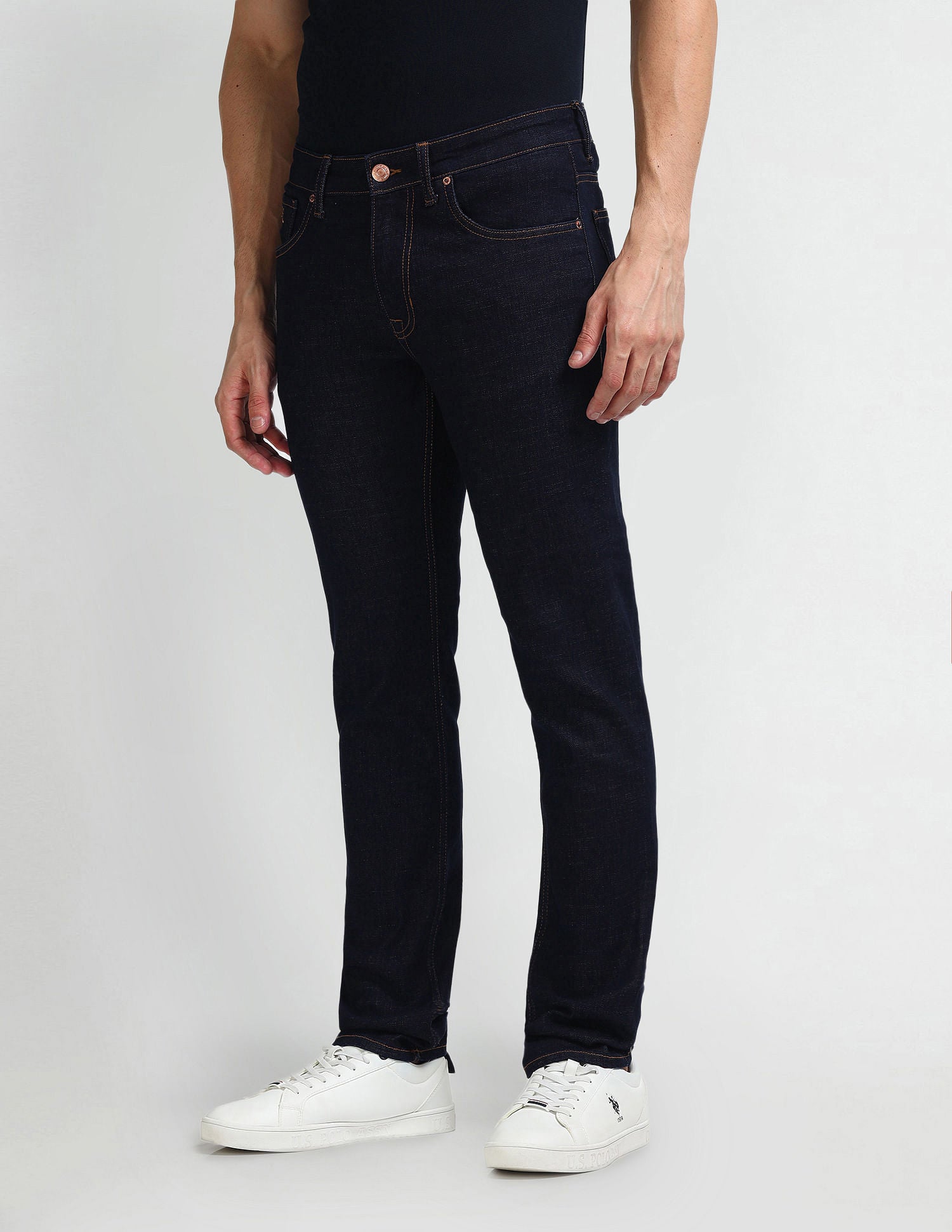 Brandon Slim Tapered Blue Jeans Blue - U.S. Polo Assn. India | Large