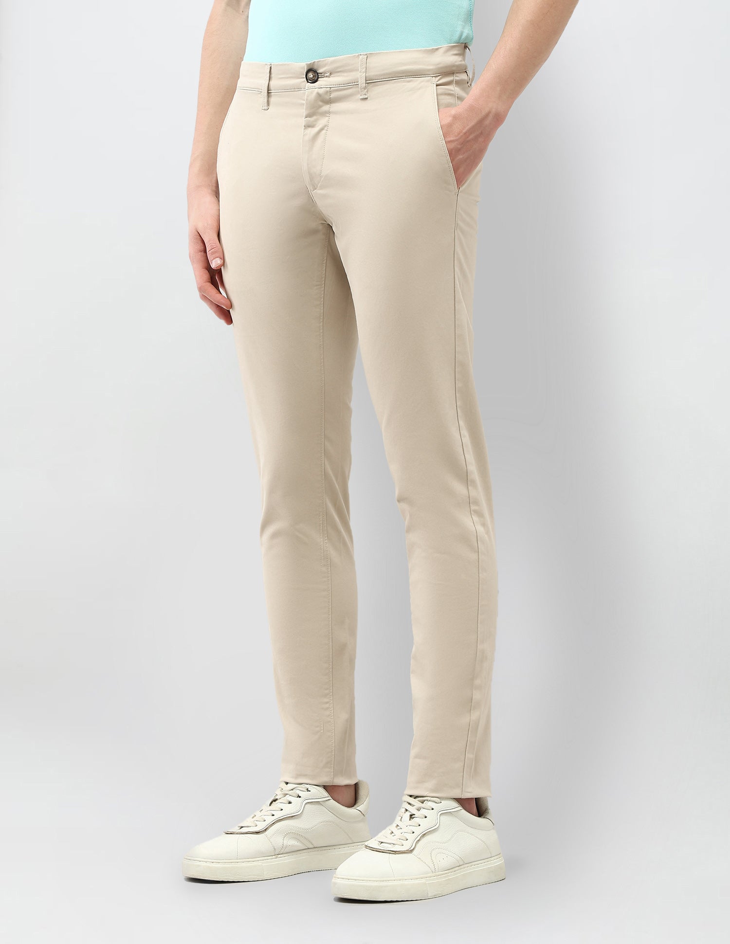 Austin Trim Regular Fit Satin Trousers Beige - U.S. Polo Assn. India | Large