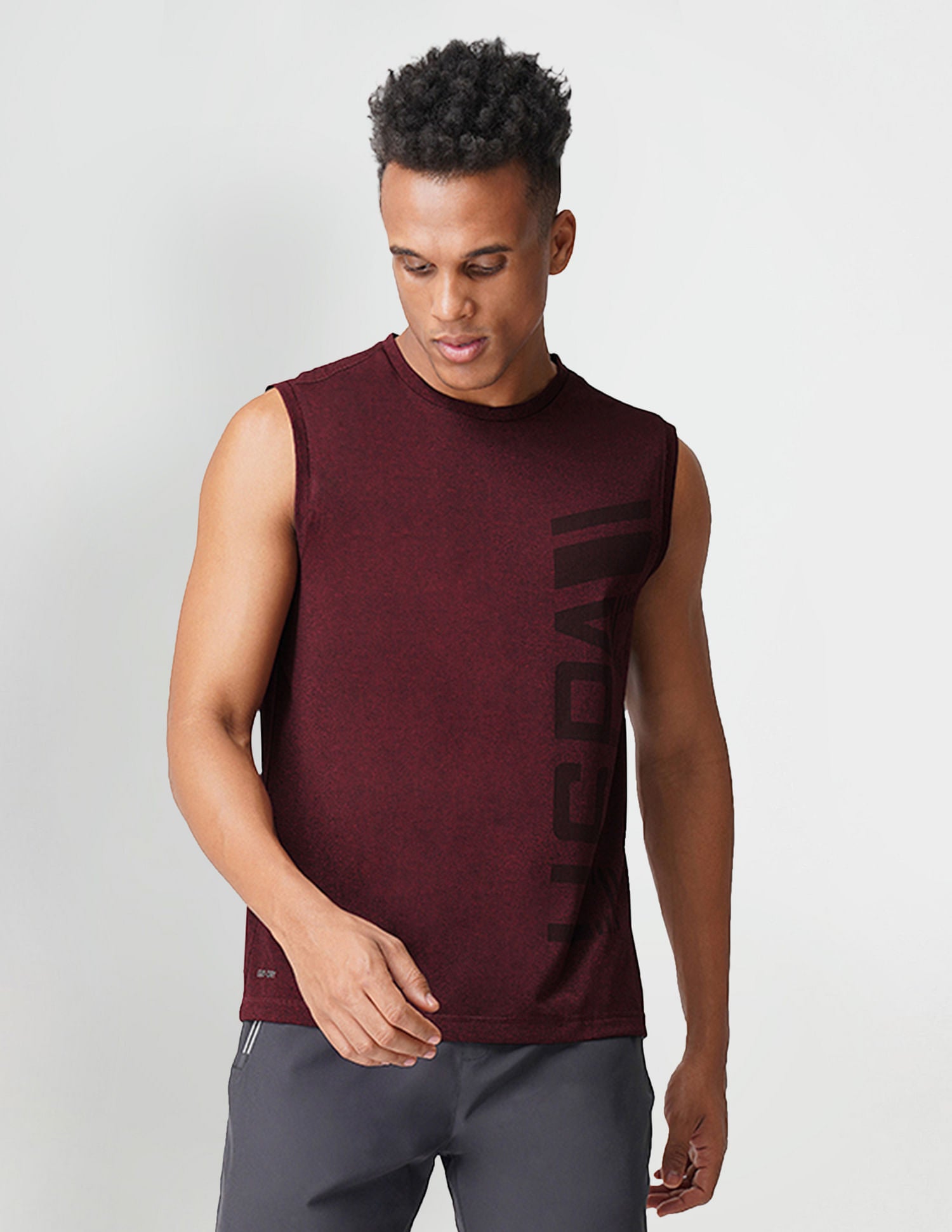 Sleeveless Brand Print Polyester I711 Vest - Pack Of 1 Burgundy - U.S. POLO ASSN. | Large