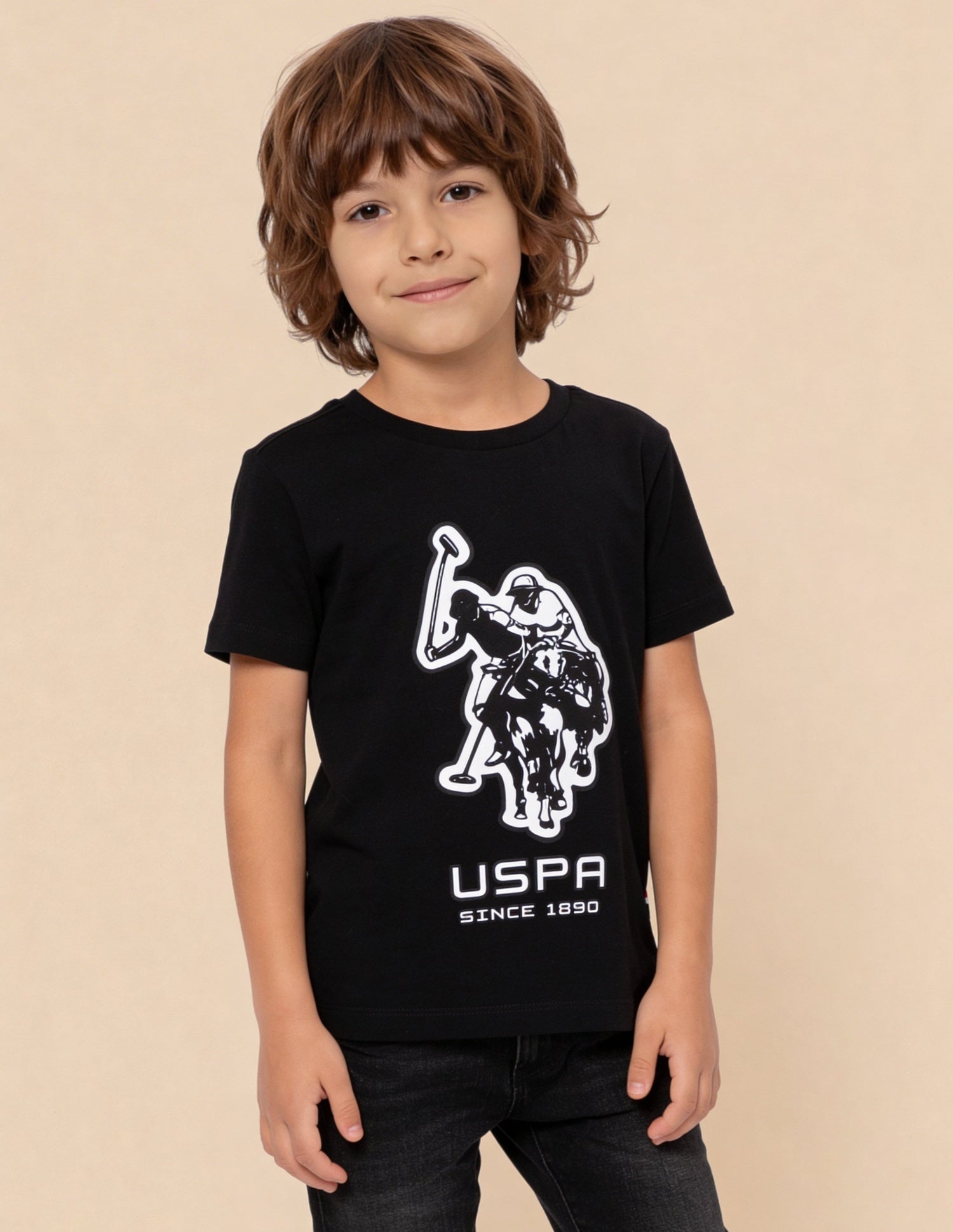 Graphic Brand Printed Regular Fit T-Shirt Black - U.S. Polo Assn. India | Large