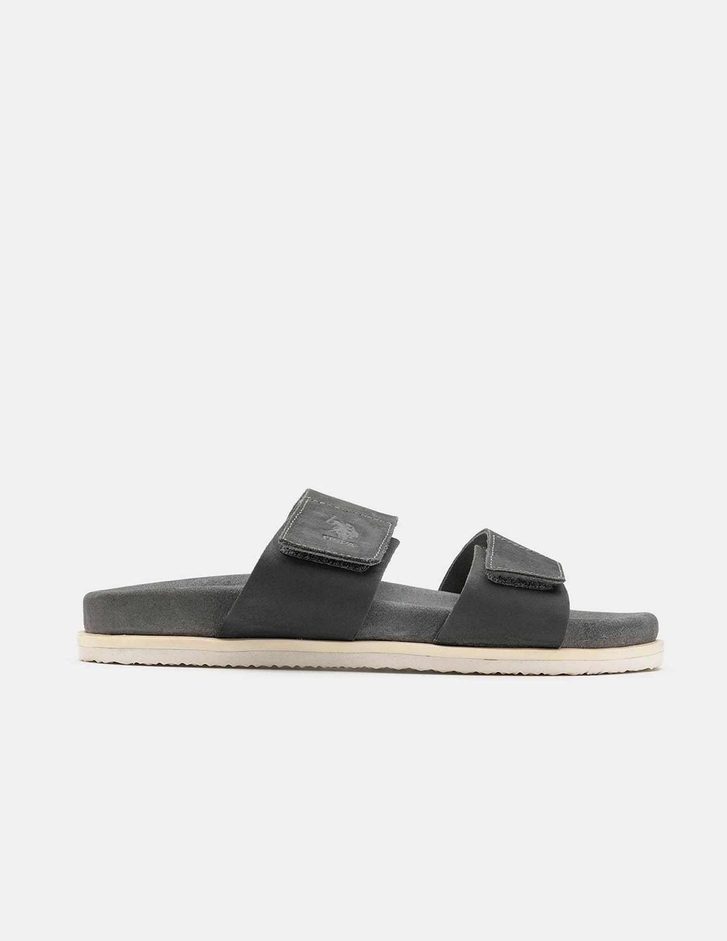 Men Griz Velcro Slippers Grey - U.S. POLO ASSN. | Large