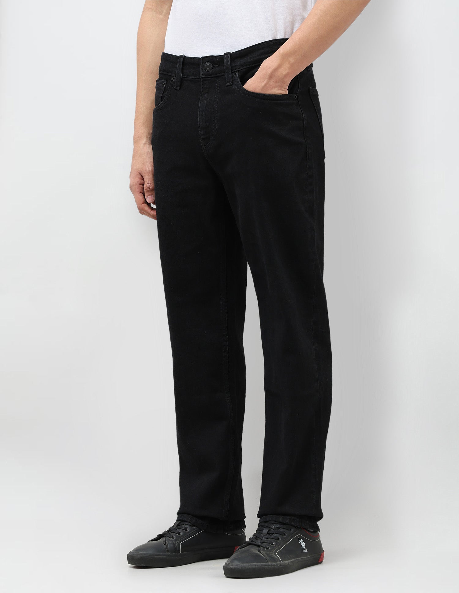 Shawn Relaxed Fit Black Jeans Black - U.S. POLO ASSN. | Large