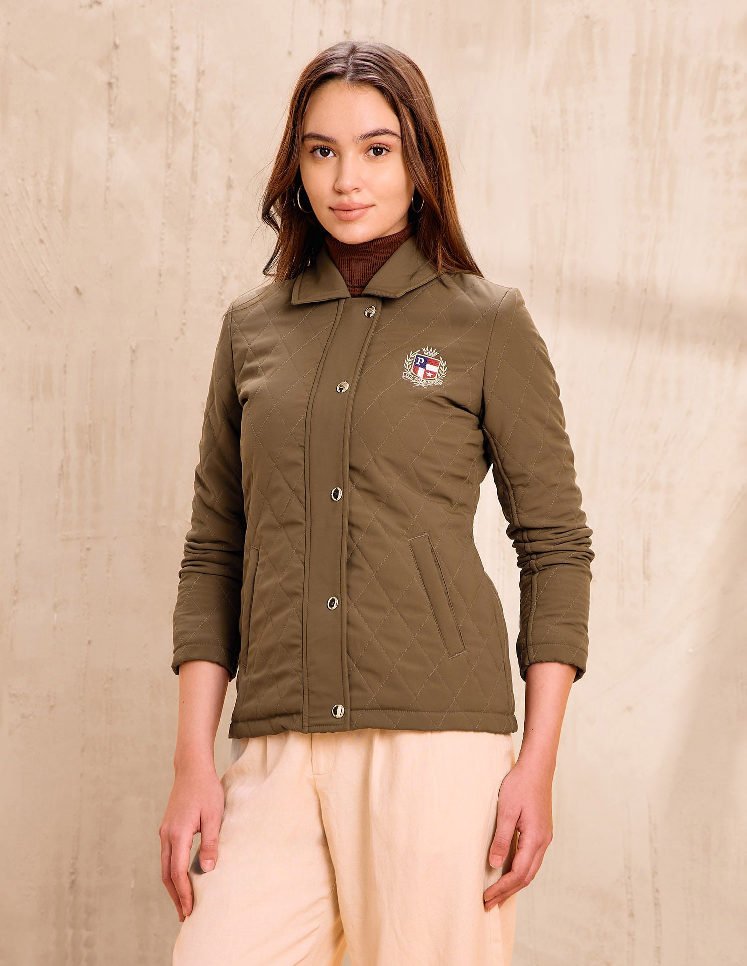 Brand Printed Regular Fit Jacket Brown - U.S. POLO ASSN. | Large