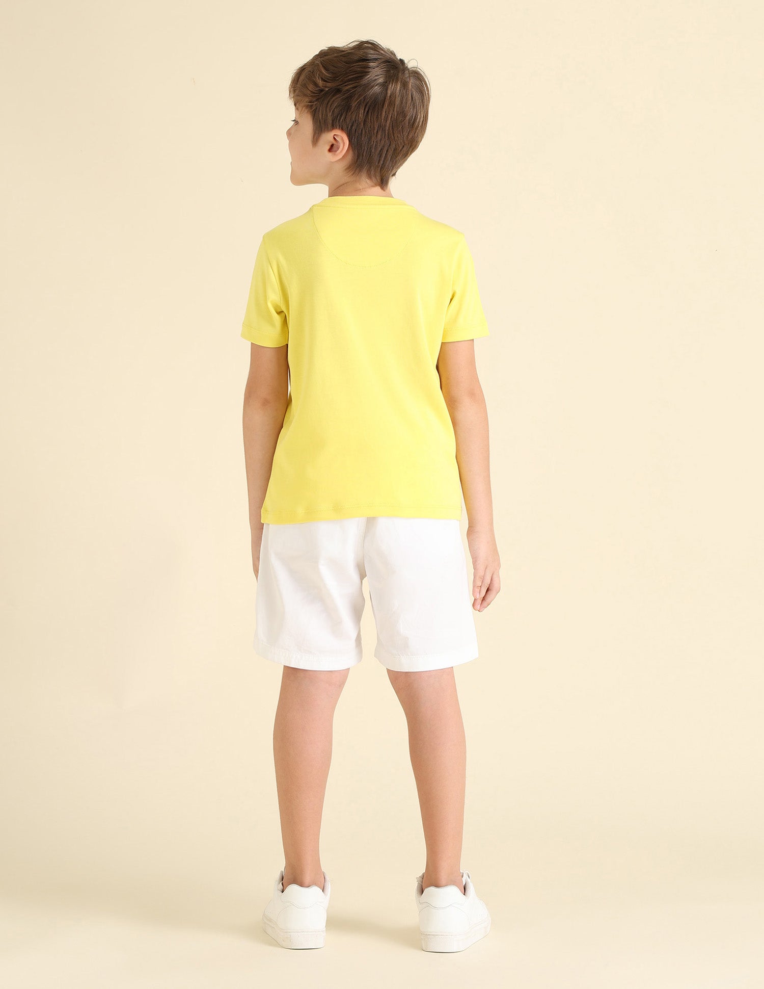 Boys Pure Cotton Regular Fit T-Shirt Light Yellow - U.S. POLO ASSN. | Large