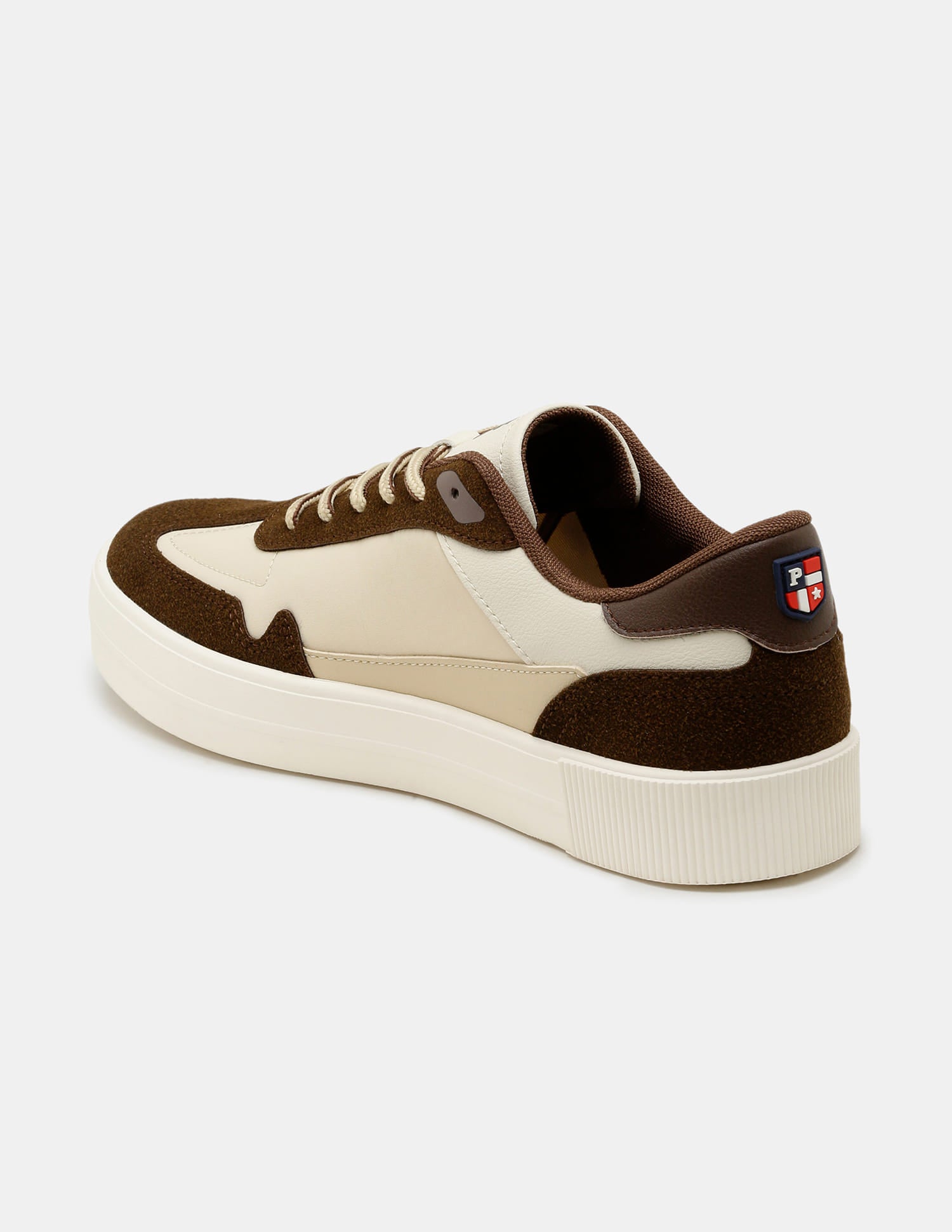 Men Colourblocked Solren Sneakers Beige - U.S. Polo Assn. India | Large
