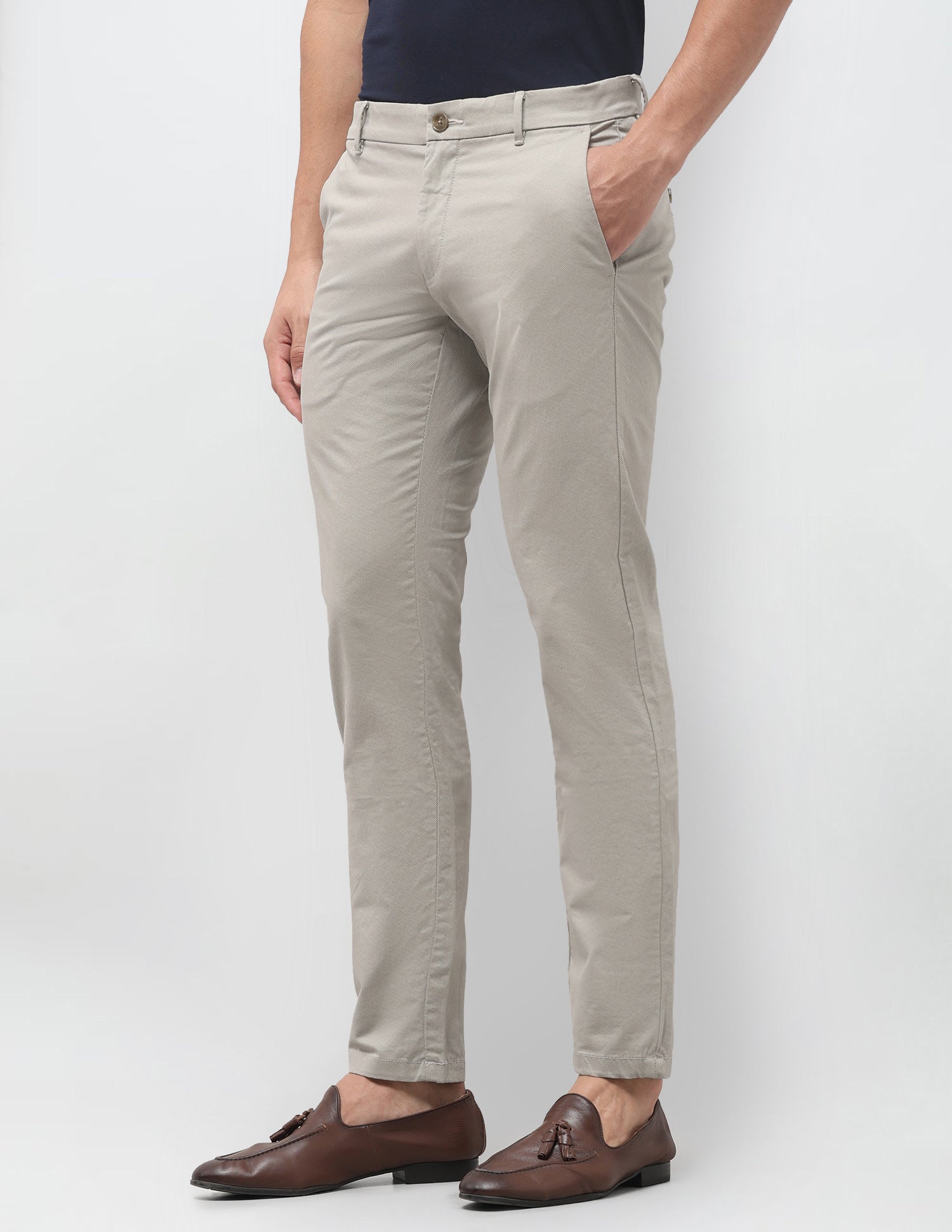Austin Slim Fit All Over Printed Trousers Dark Beige - U.S. Polo Assn. India | Large