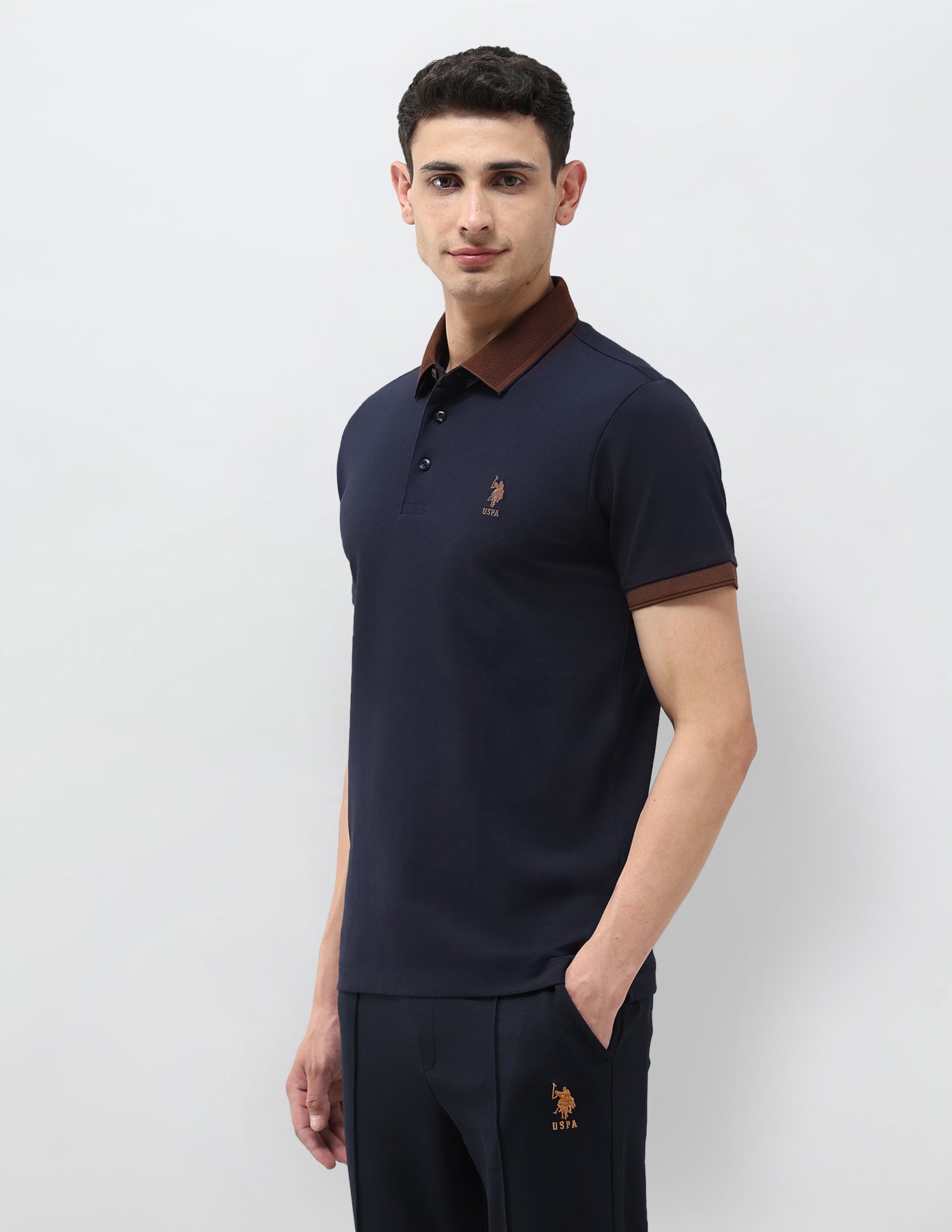 Solid Regular Fit Polo Shirt Navy - U.S. POLO ASSN. | Large