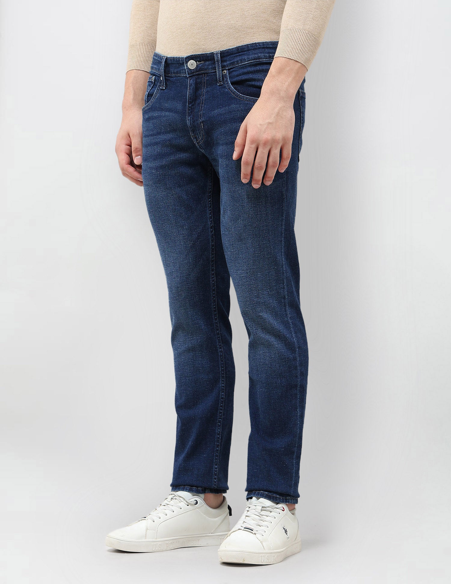 Brandon Slim Tapered Fit Whiskered Jeans Wash - U.S. POLO ASSN. | Large