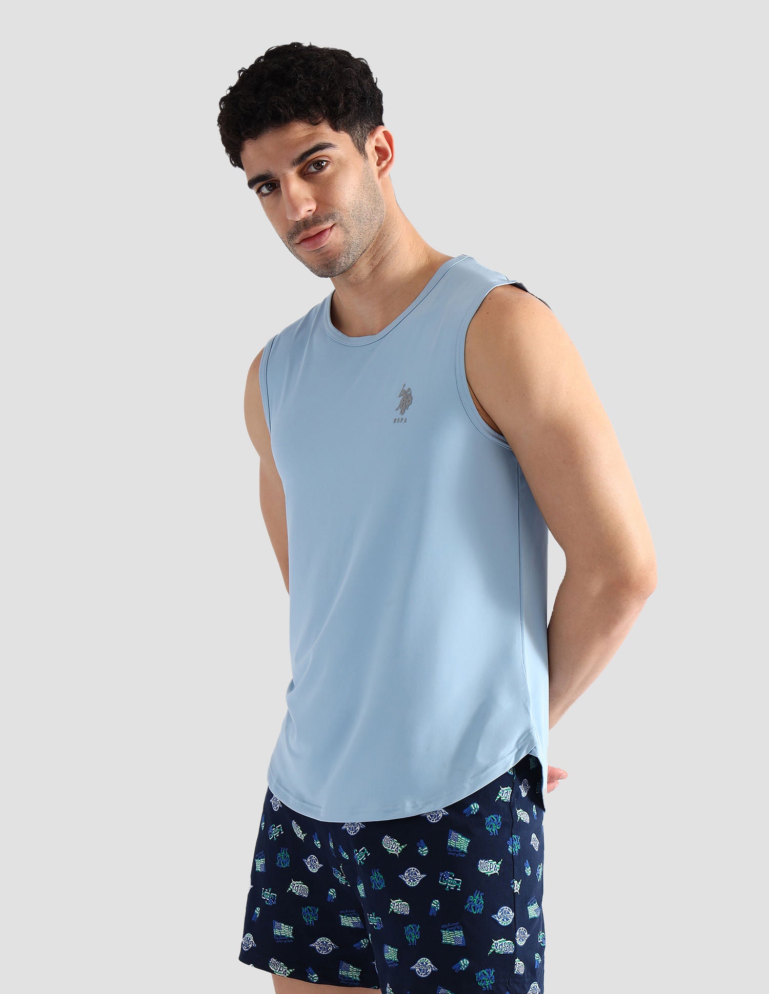 Solid Cotton OEV07 Vest - Pack Of 1 Dress Blue - U.S. POLO ASSN. | Large