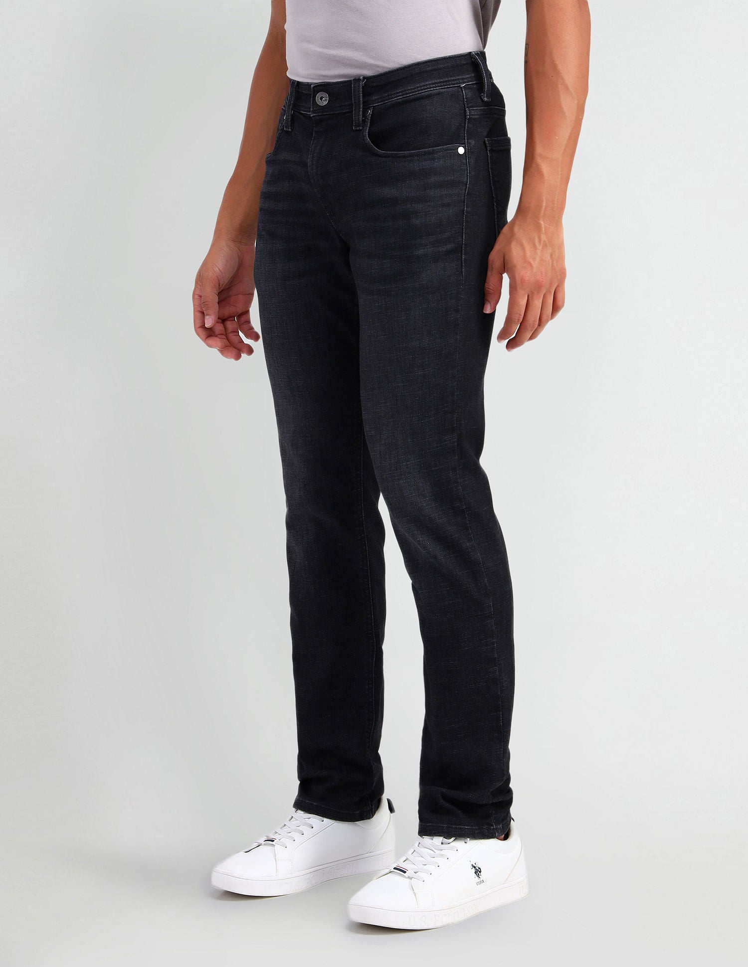 Brandon Slim Tapered Fit Black Jeans