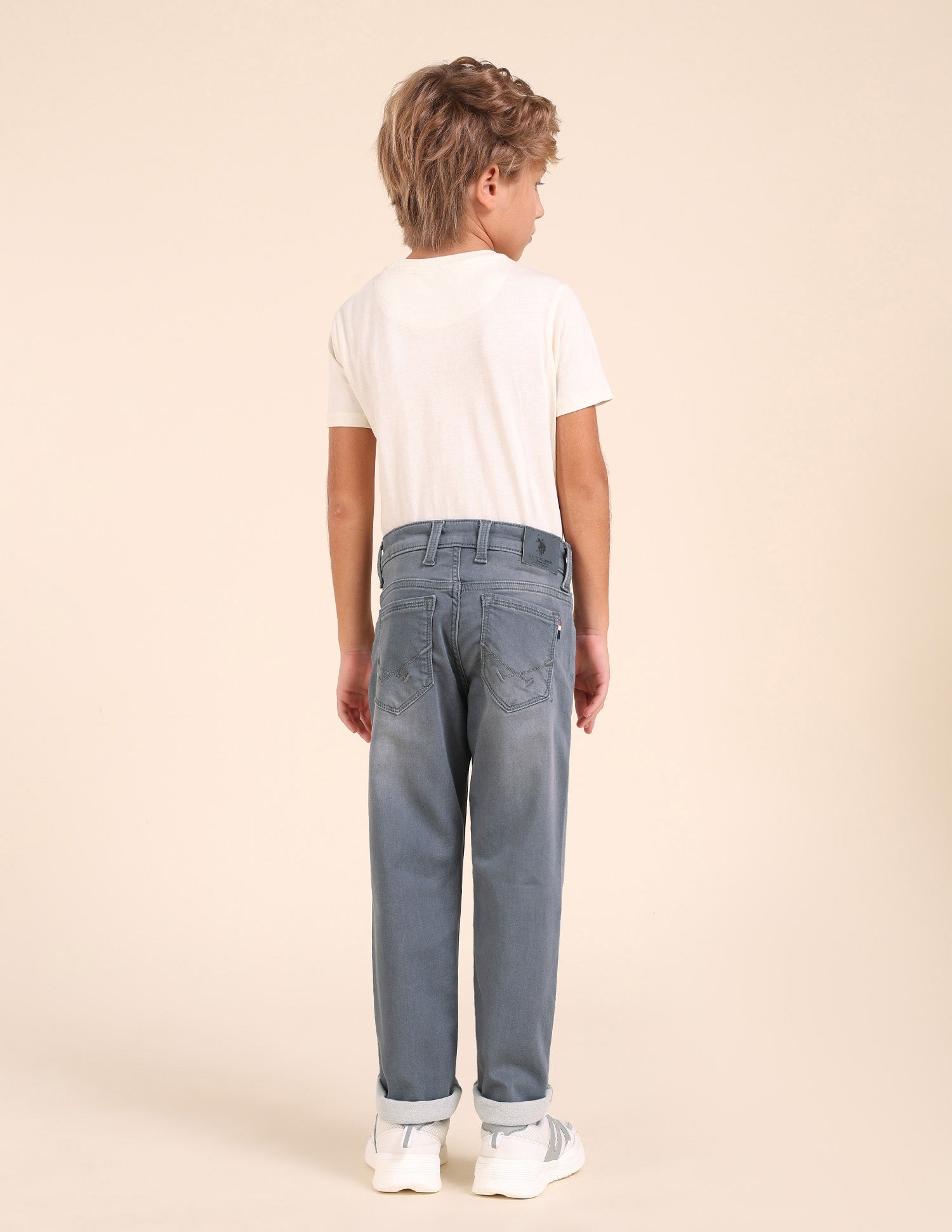 Boys Relaxed Fit Grey Jeans Dark Grey - U.S. POLO ASSN. | Large