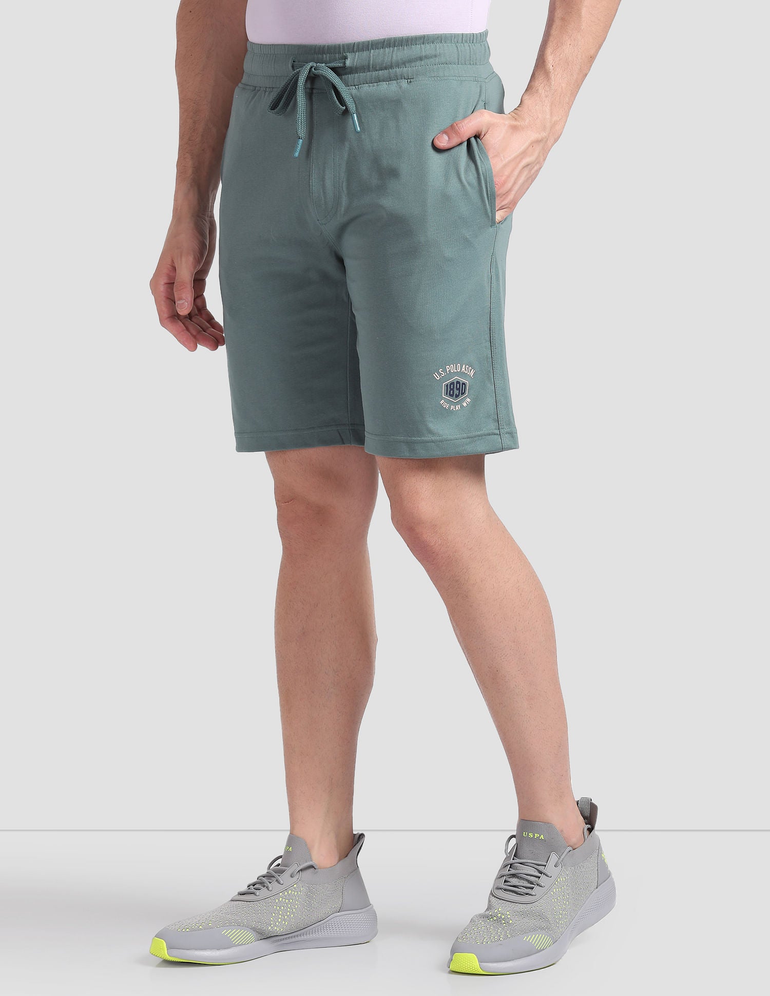Solid LS002 Lounge Shorts - Pack Of 1 Light Green - U.S. POLO ASSN. | Large