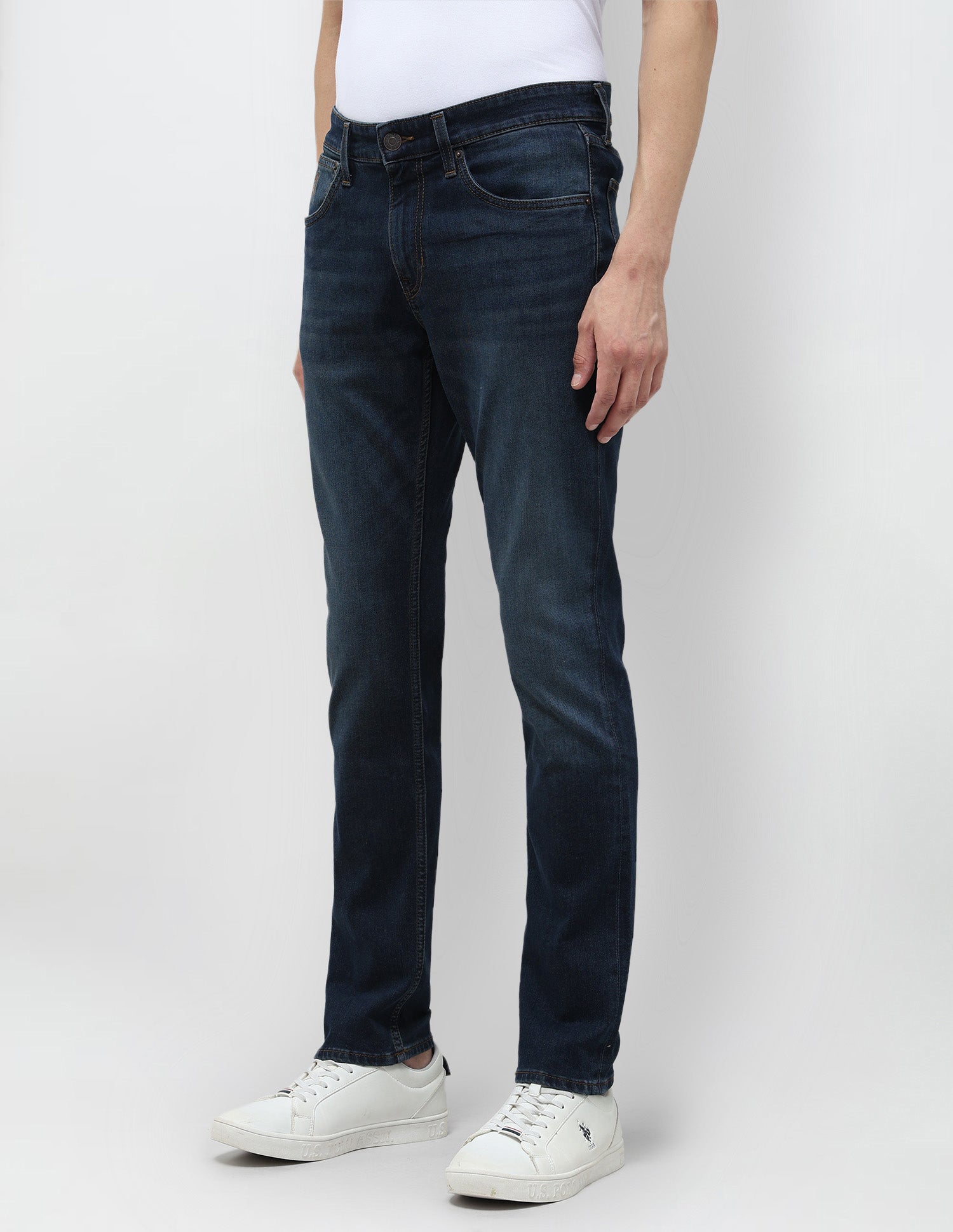 Brandon Slim-Tapered Fit Blue Jeans Med Blue - U.S. POLO ASSN. | Large