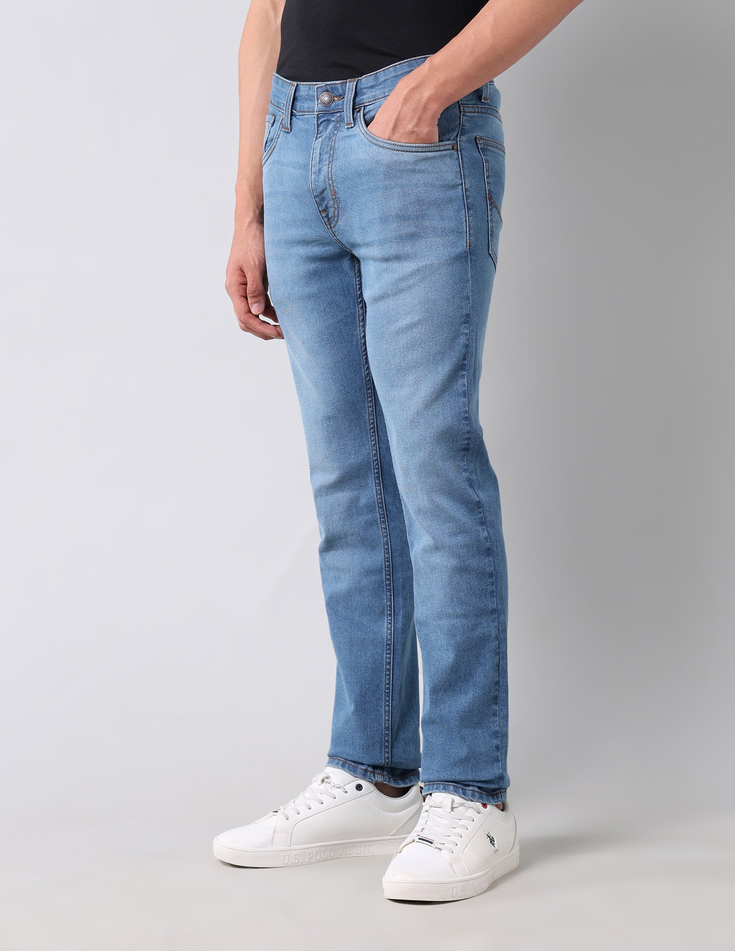 Regallo Skinny Fit Blue Jeans Blue - U.S. Polo Assn. India | Large