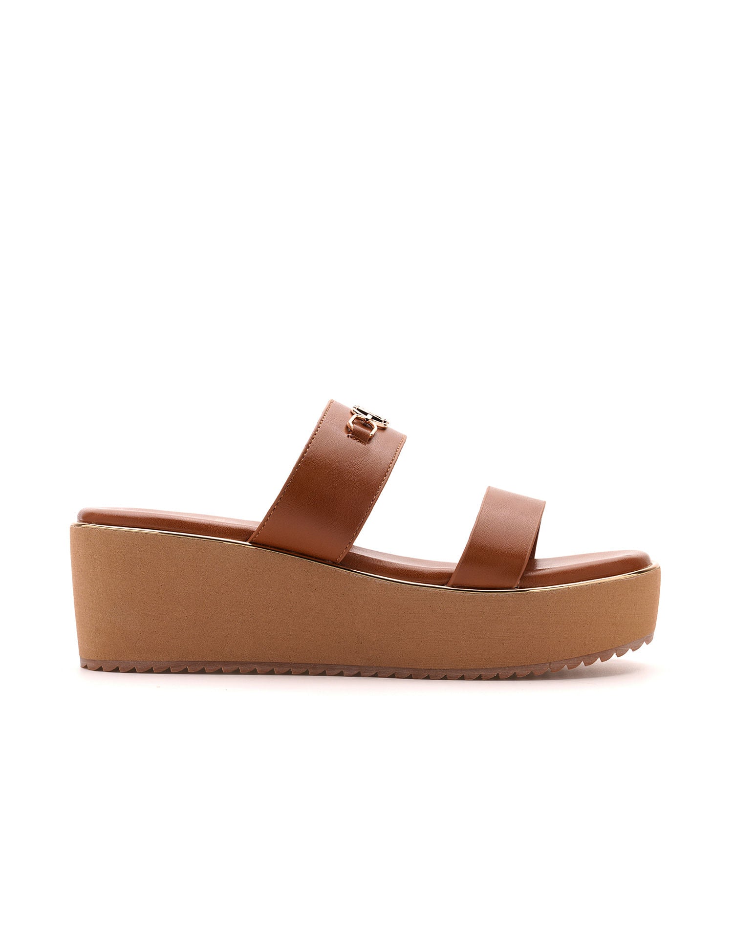 Open Toe Elettra Wedge Sandals Tan - U.S. POLO ASSN. | Large