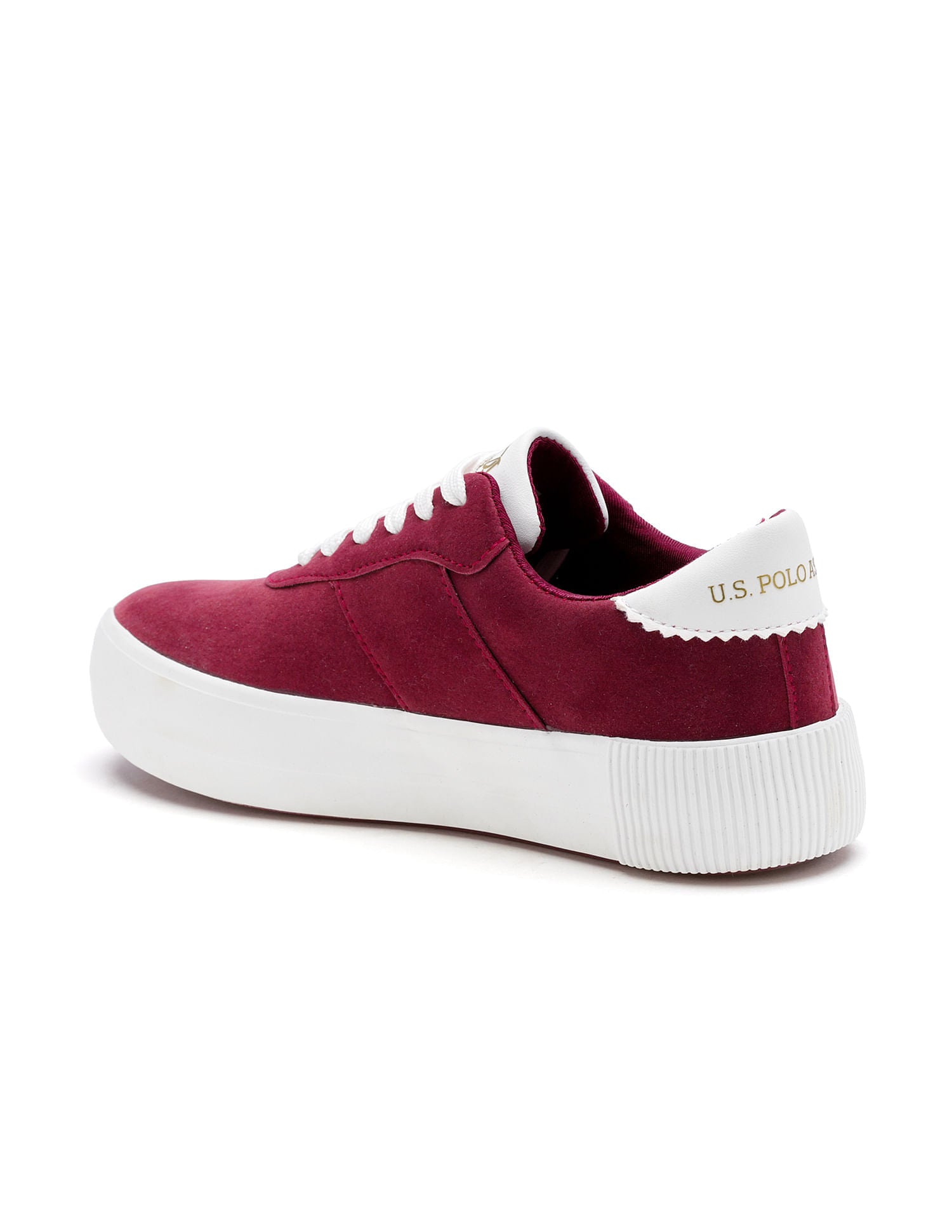 U.S. Polo Assn. Women Cordela 3.0 Colourblocked Comfort Insole Sneakers Burgundy - U.S. POLO ASSN. | Large