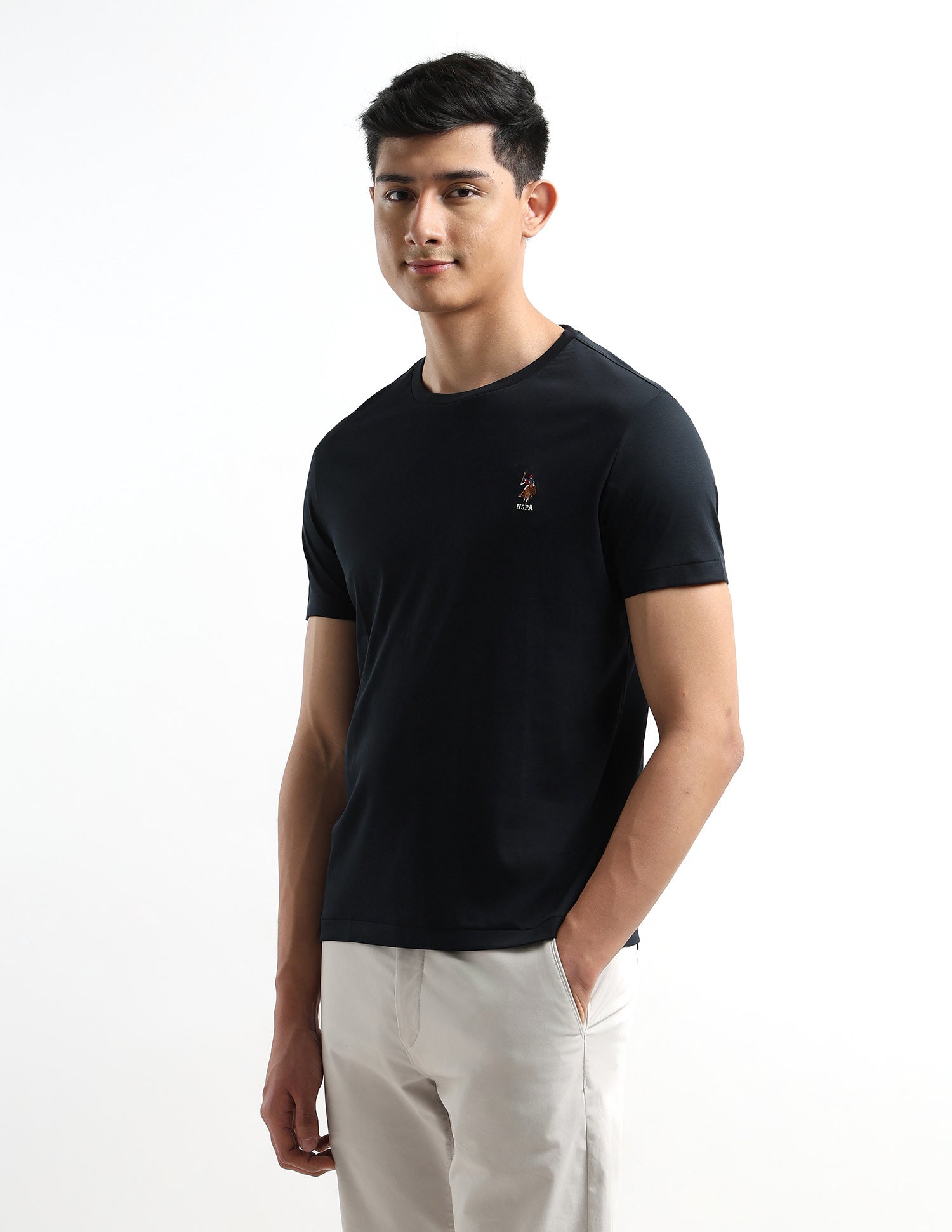 Regular Fit Solid T-shirt Navy - U.S. POLO ASSN. | Large