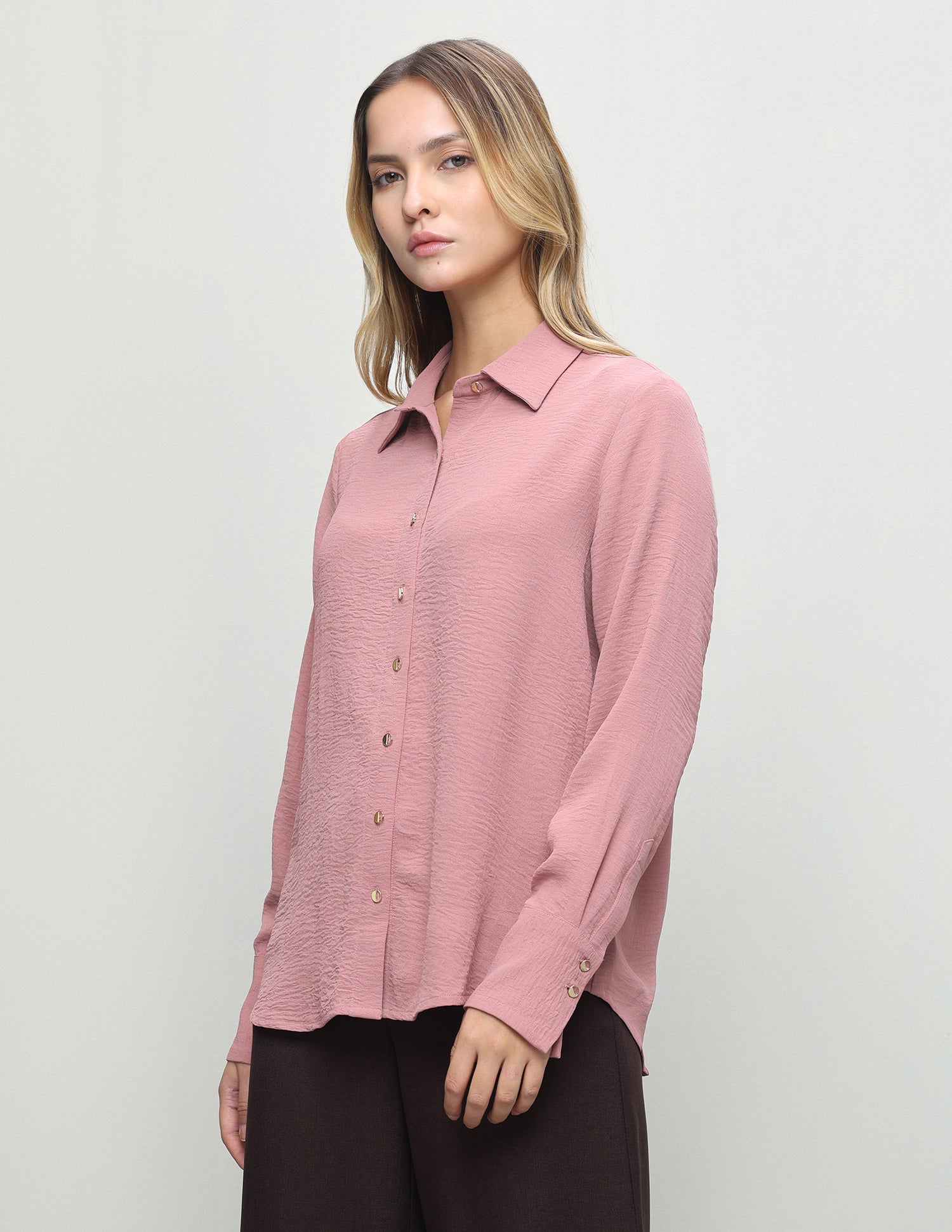 Solid Regular Fit Shirt Light Pink - U.S. Polo Assn. India | Large