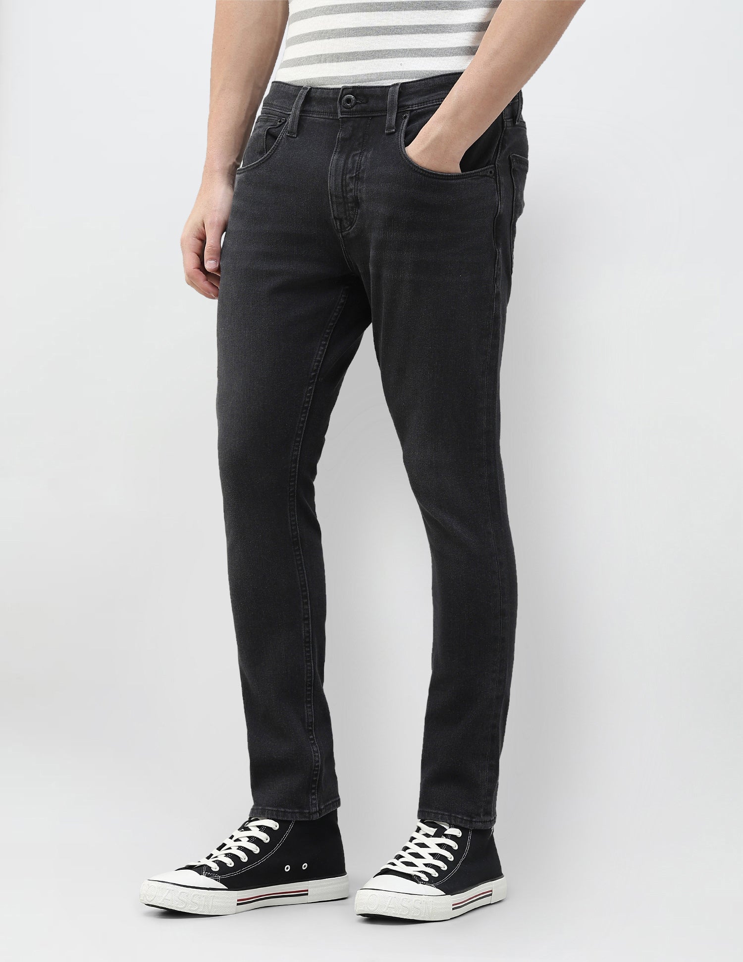 Henry Tapered Fit Black Jeans Black - U.S. Polo Assn. India | Large