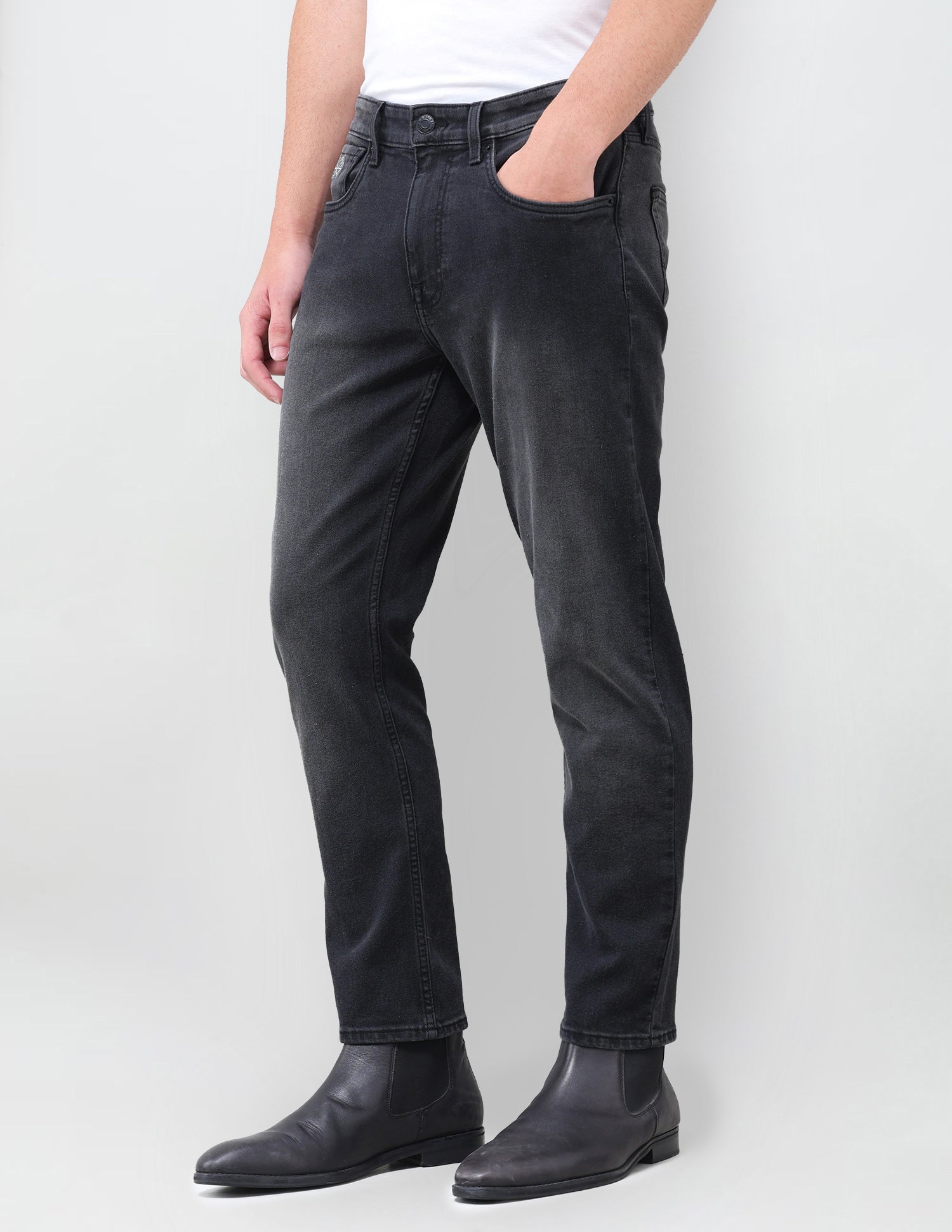 Cole Comfort Cropped Fit Black Jeans Black - U.S. Polo Assn. India | Large