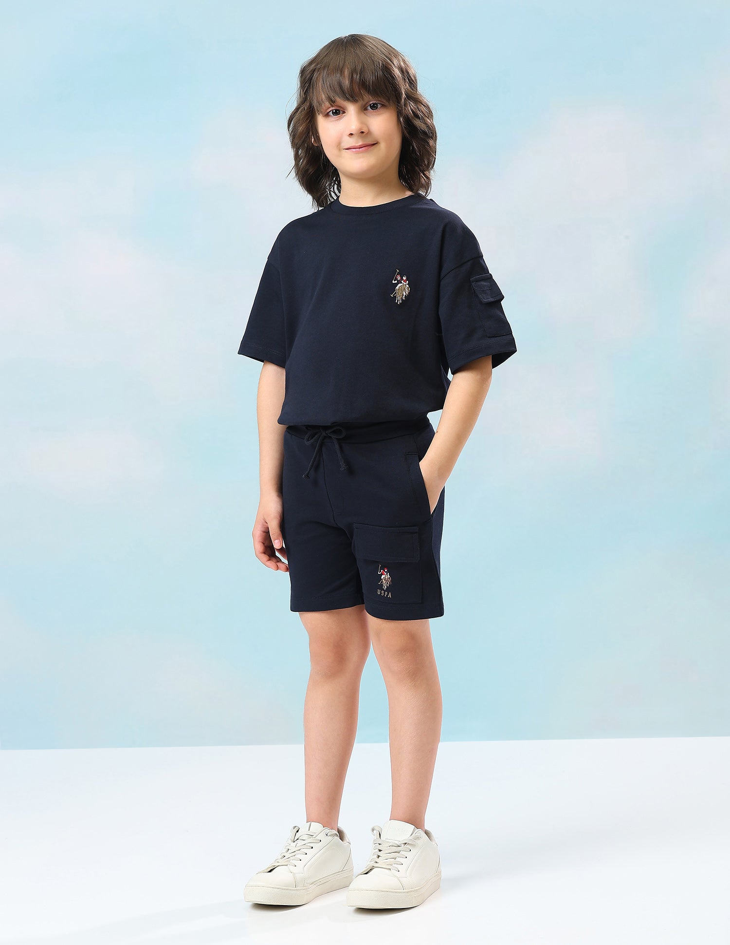 Mid rise Regular Fit Shorts Navy - U.S. Polo Assn. India | Large