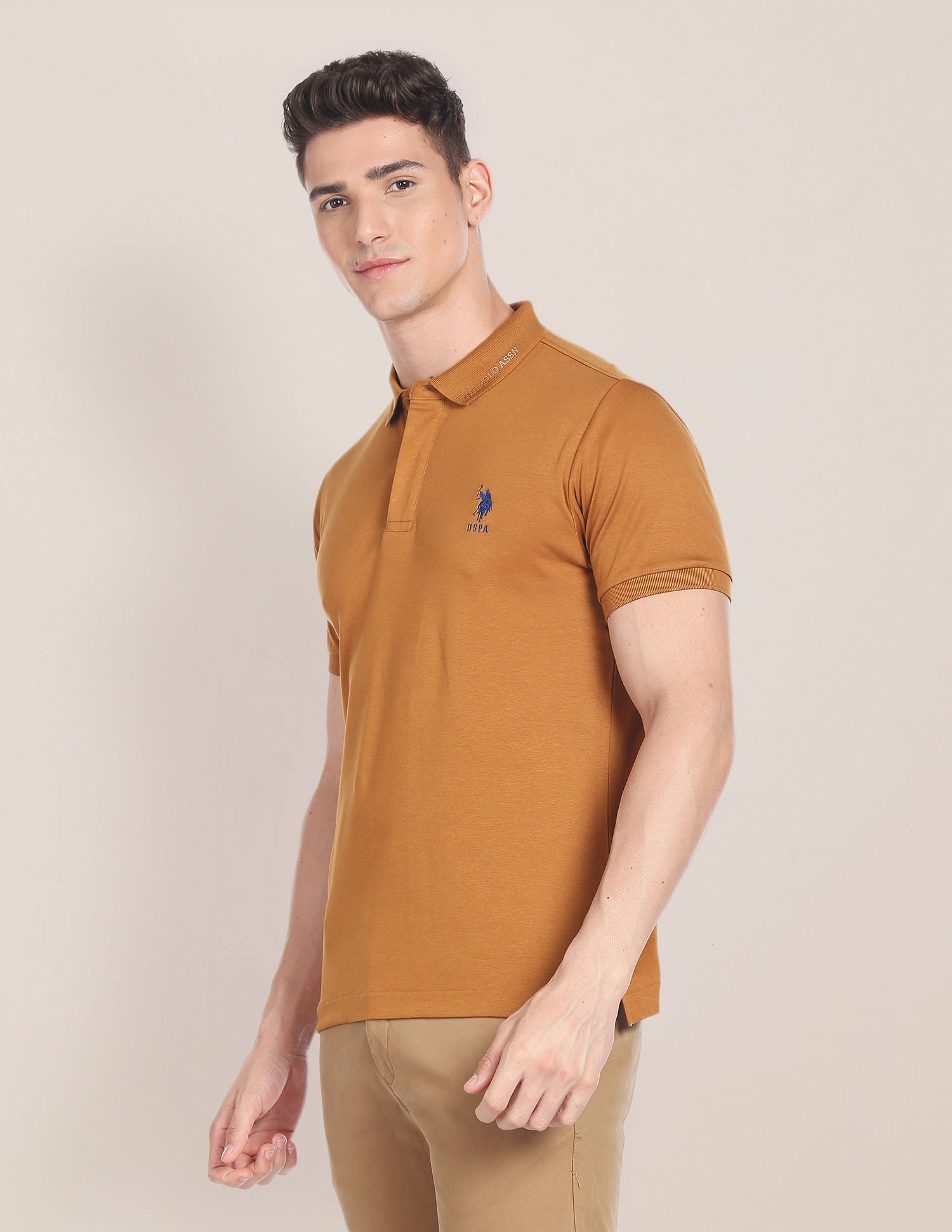 Solid Luxury Polo Shirt Rust - U.S. Polo Assn. India | Large