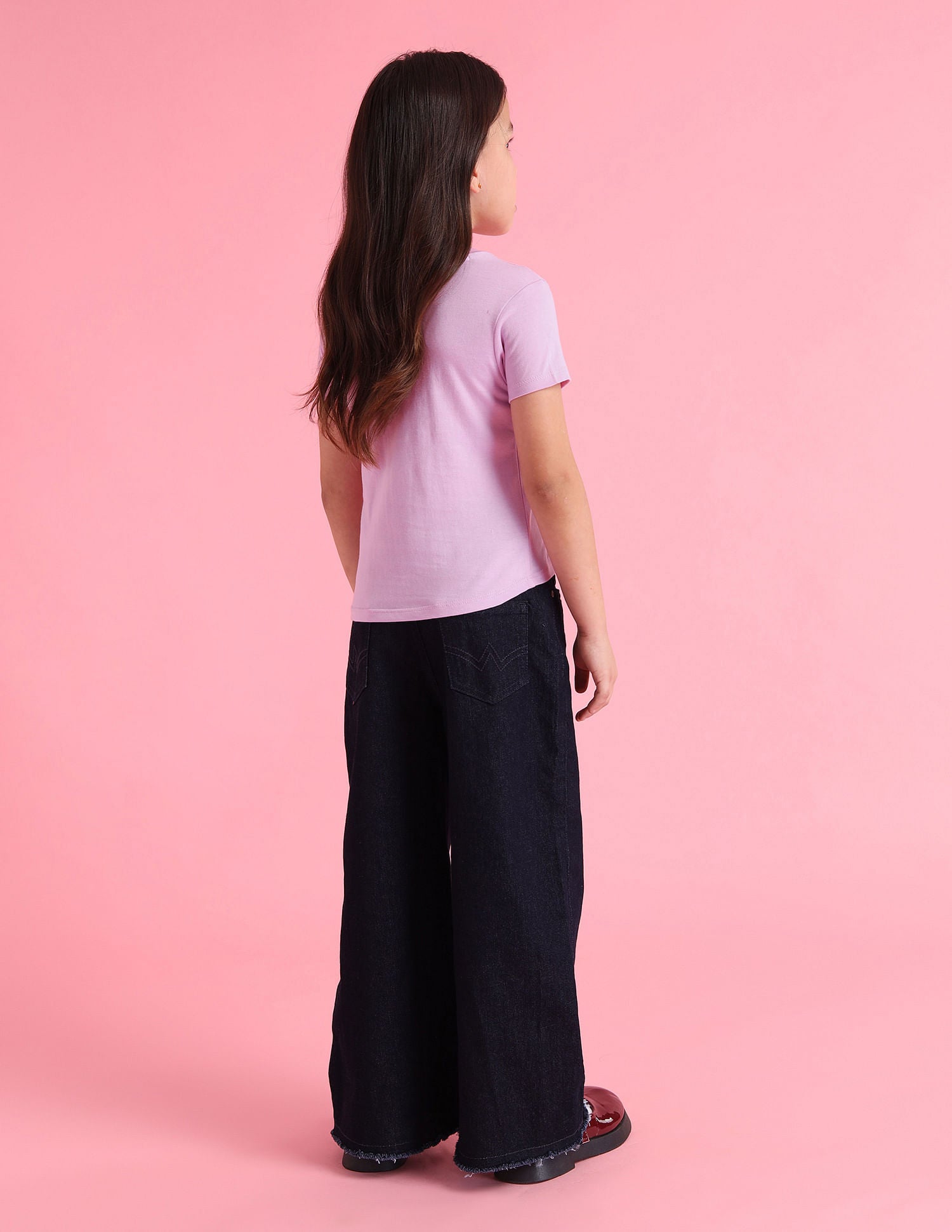 Girls Logo Crew Neck T-Shirt Light Purple - U.S. POLO ASSN. | Large