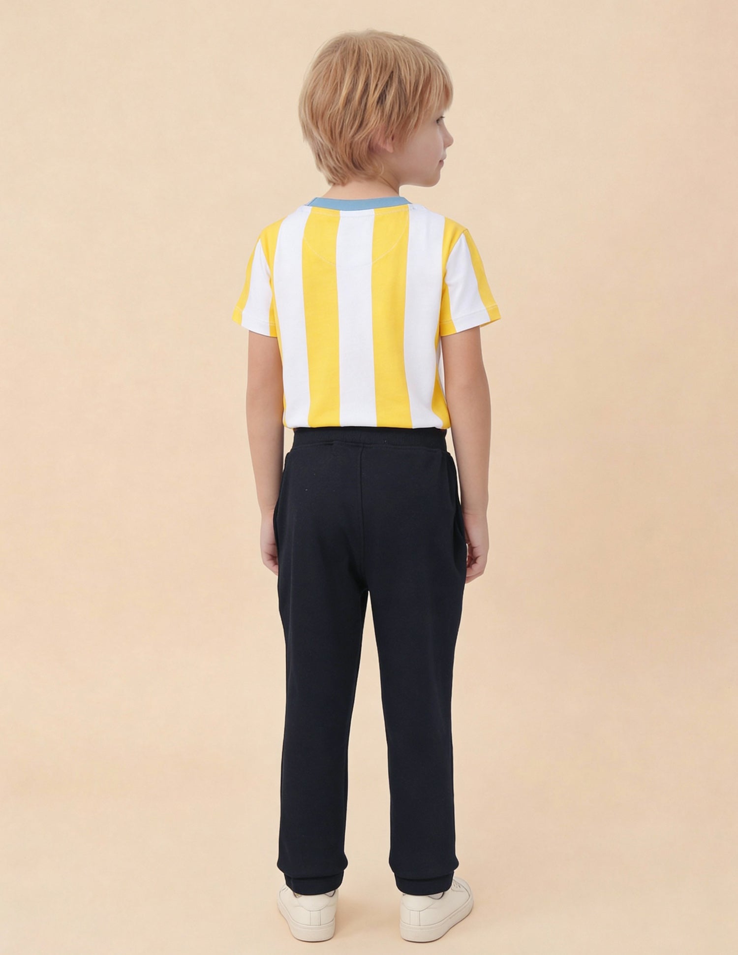 Boys Mid Rise Solid Joggers Navy - U.S. Polo Assn. India | Large